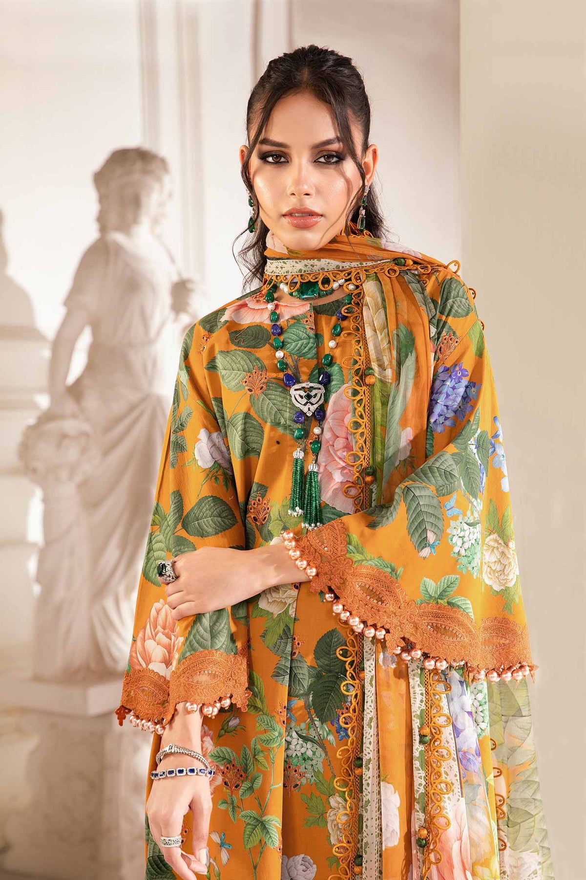 MPT-2210-B | Maria B | Unstitched Mprints Collections 2024