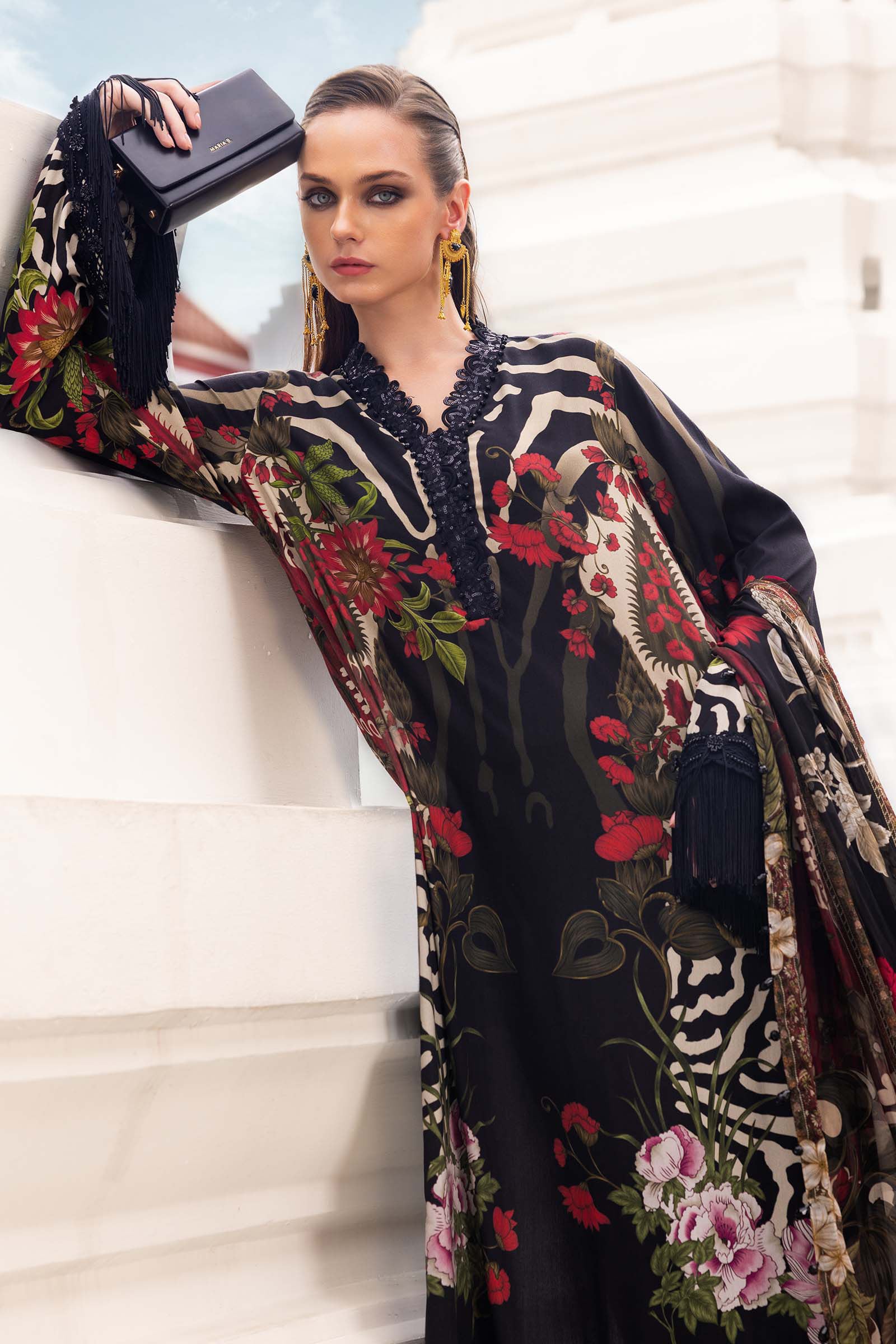 MPT-2810-B | Maria B | M.Prints Winter Shawl Collection 2025