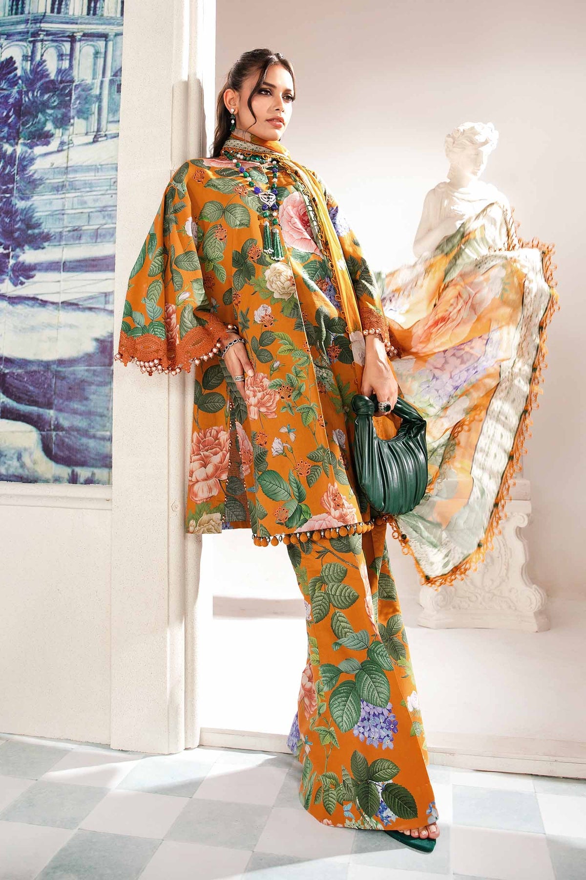 MPT-2210-B | Maria B | Unstitched Mprints Collections 2024