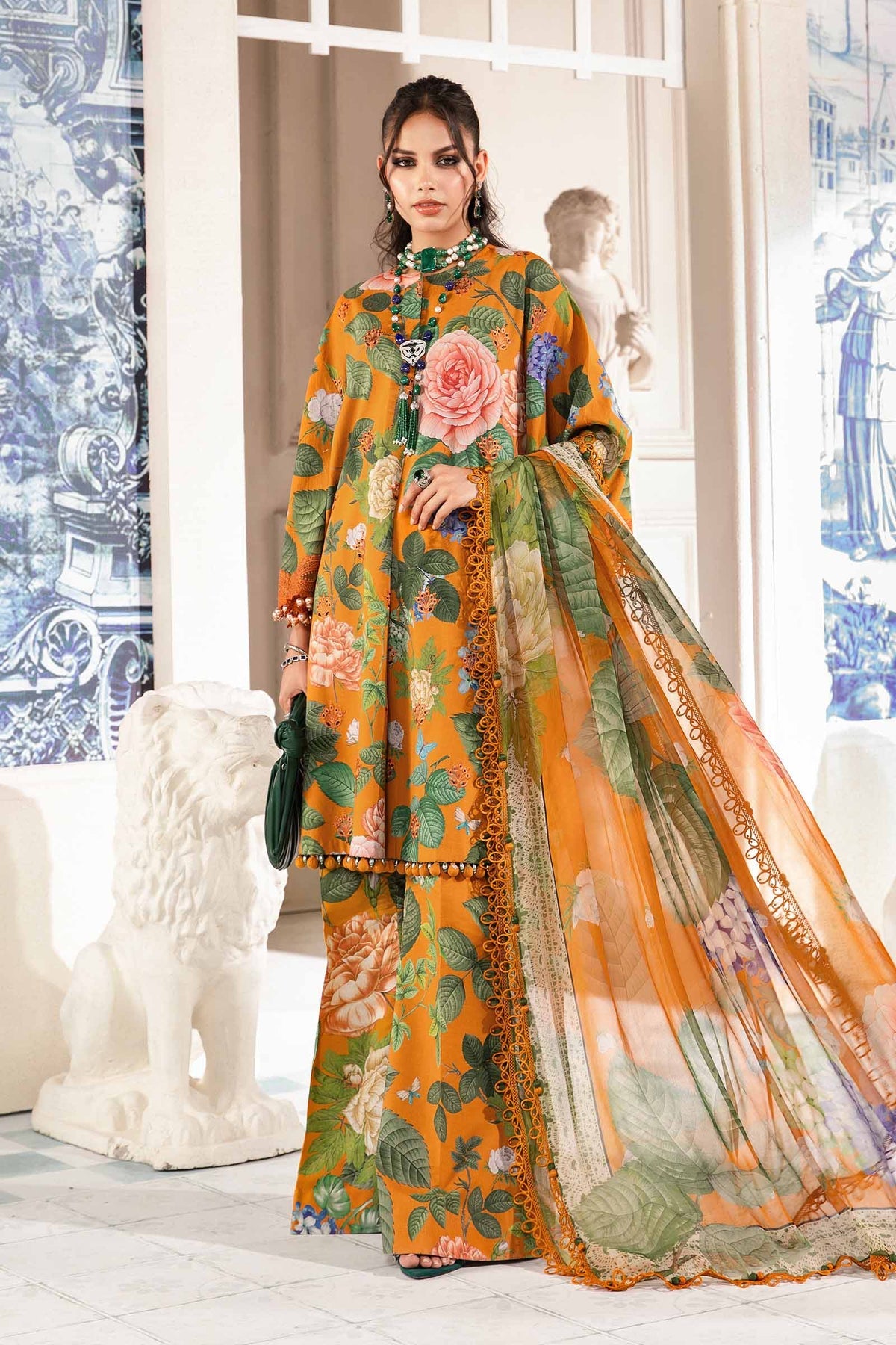 MPT-2210-B | Maria B | Unstitched Mprints Collections 2024