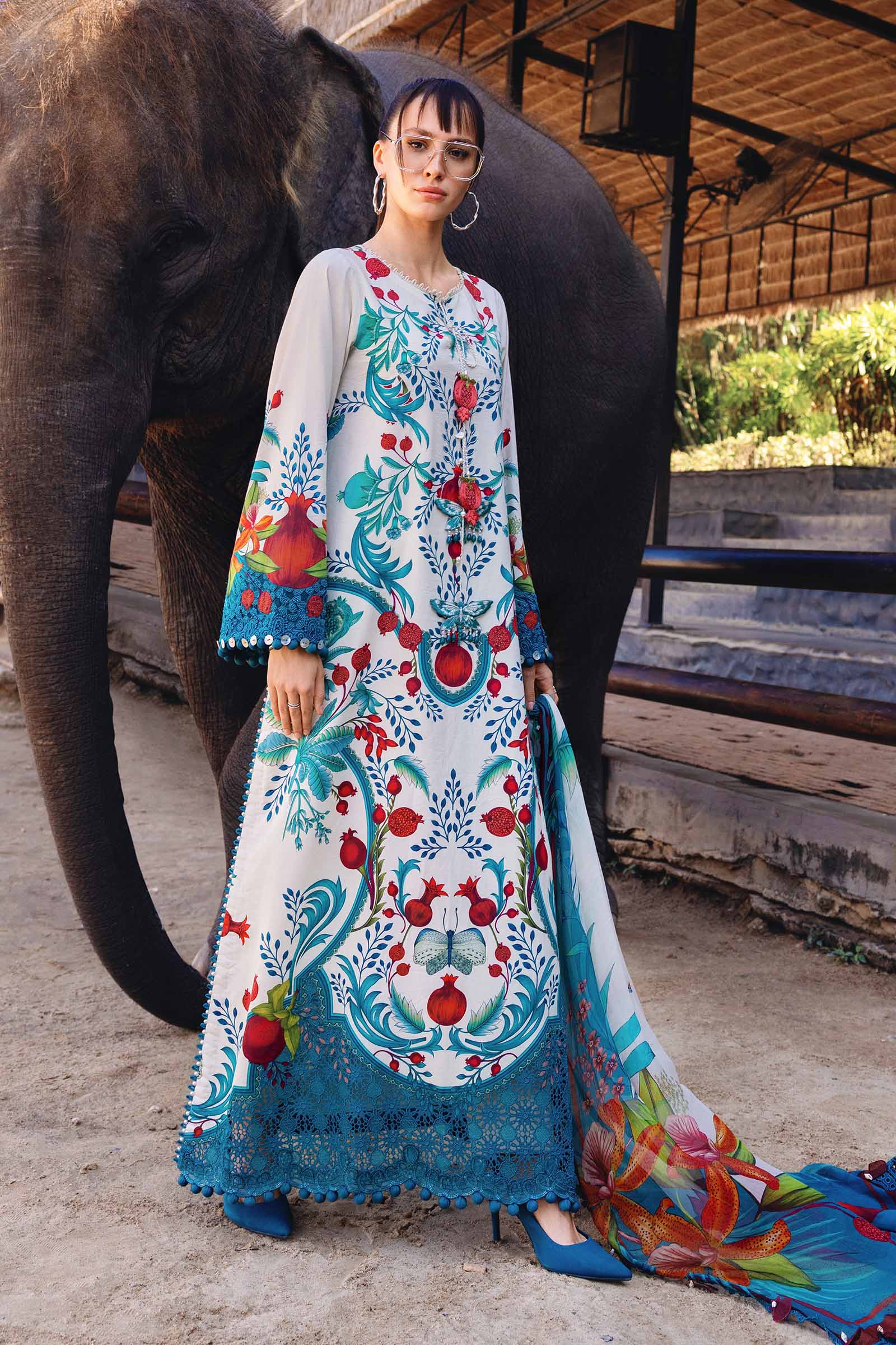 MPT-2912-A | Maria B |Safari Scape Mprints Spring Summer Lawn  Collection 2026