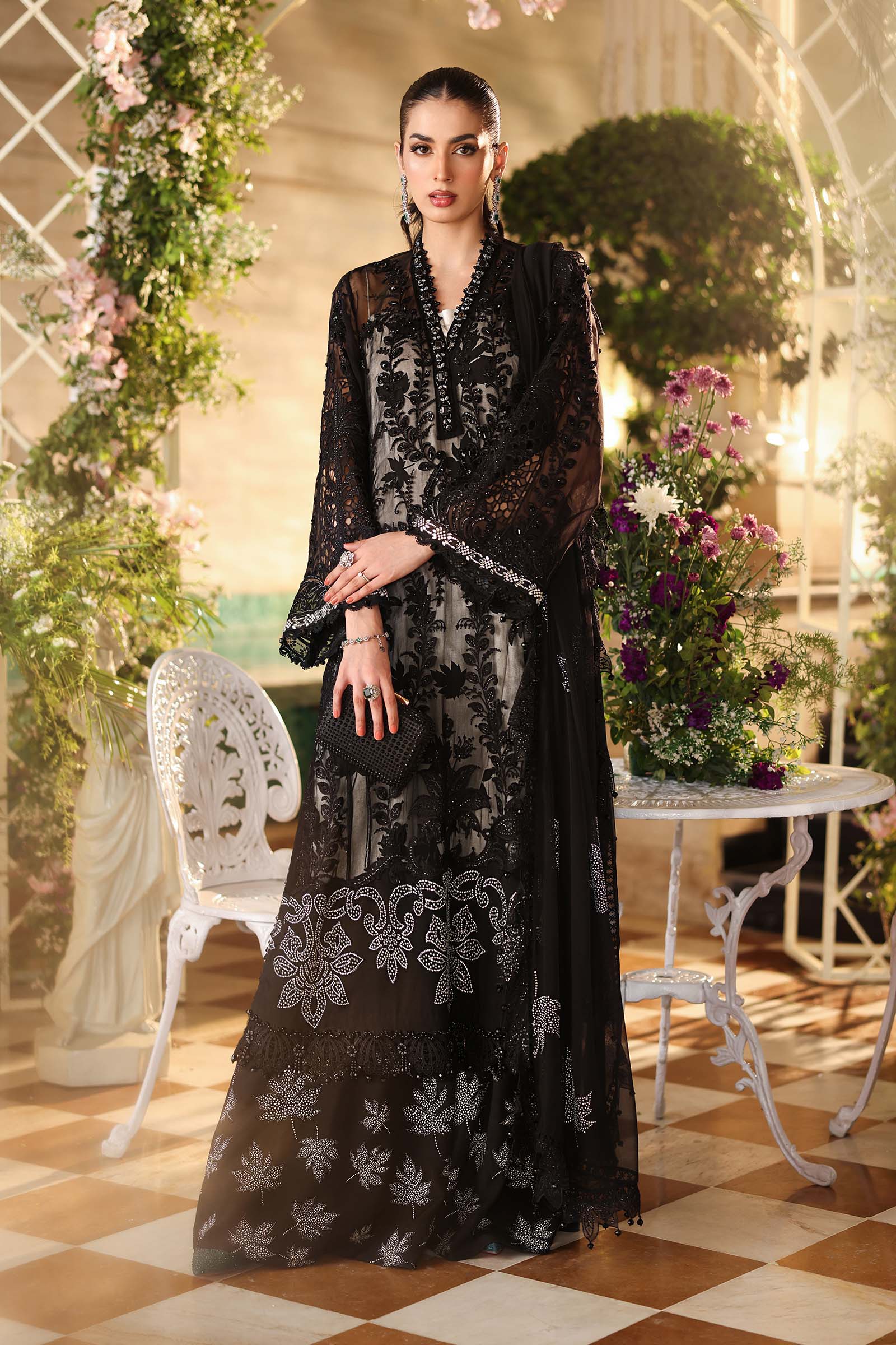 MPC-26-101 | Maria B | Tea Affair Embroidered Luxury Chiffon Collection 2026