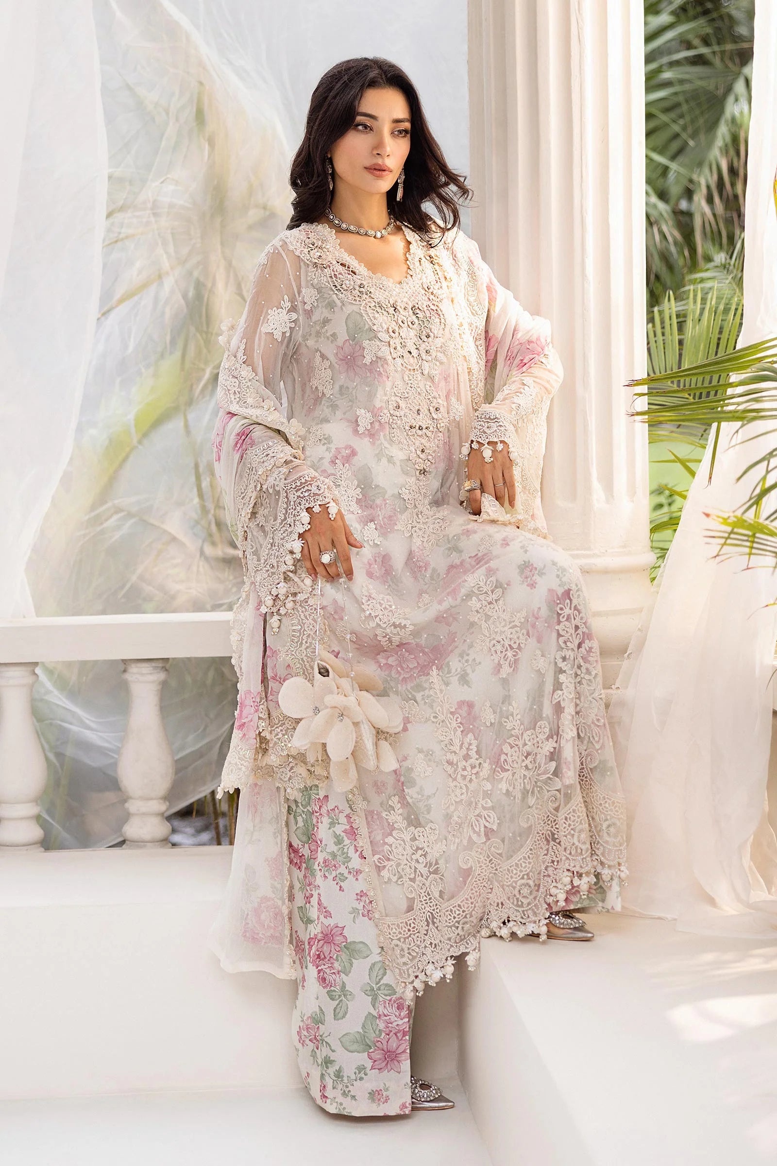 MPC-25-101 | Maria B | Unstitched Chiffons Collection 2025