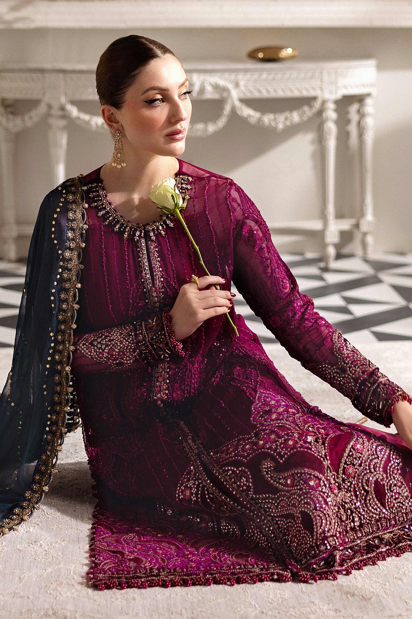 MPC-25-102 | Maria B | Unstitched Chiffons Collection 2025