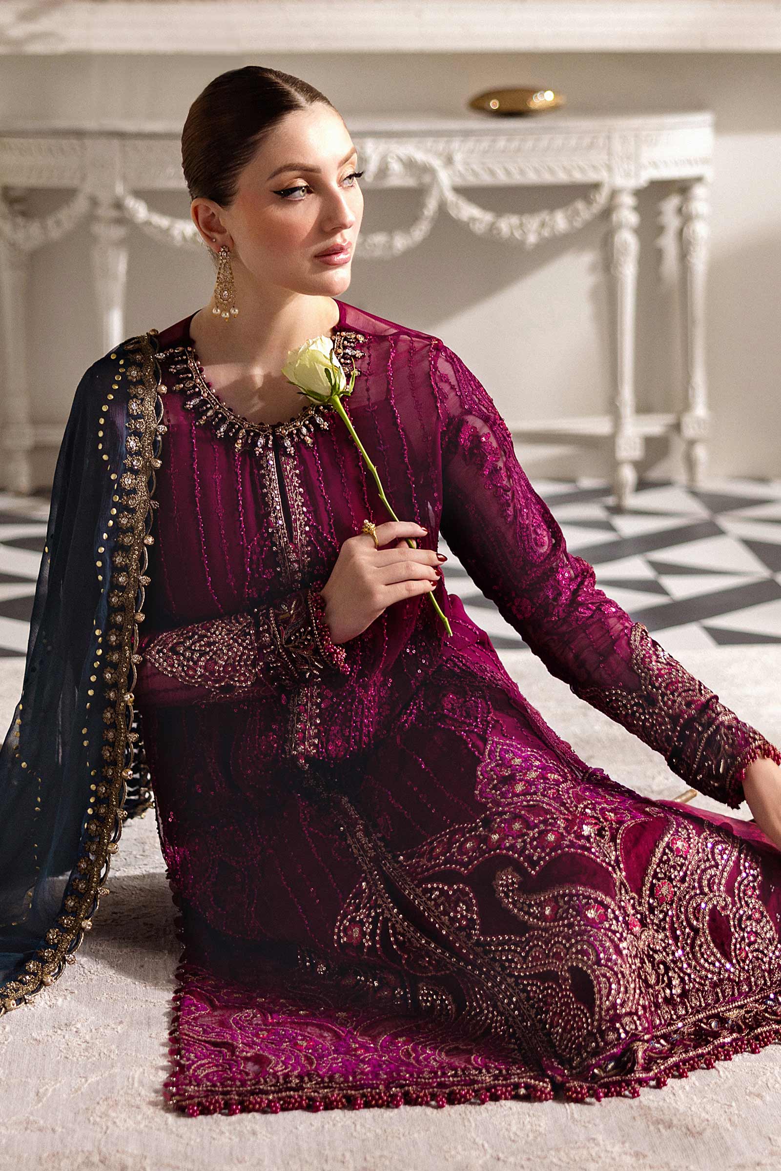 MPC-25-102 | Maria B | Unstitched Chiffons Collection 2025