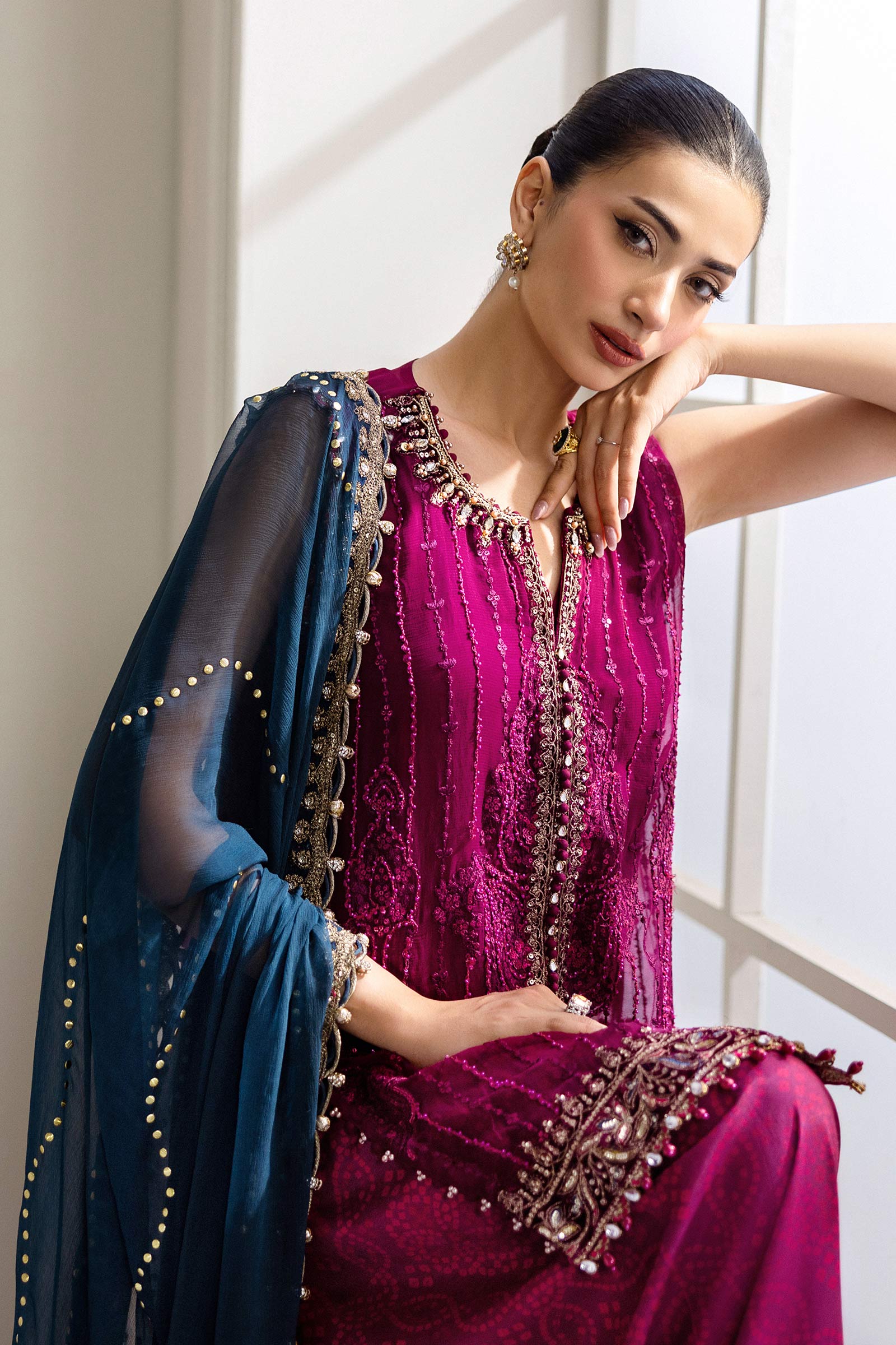 MPC-25-102 | Maria B | Unstitched Chiffons Collection 2025