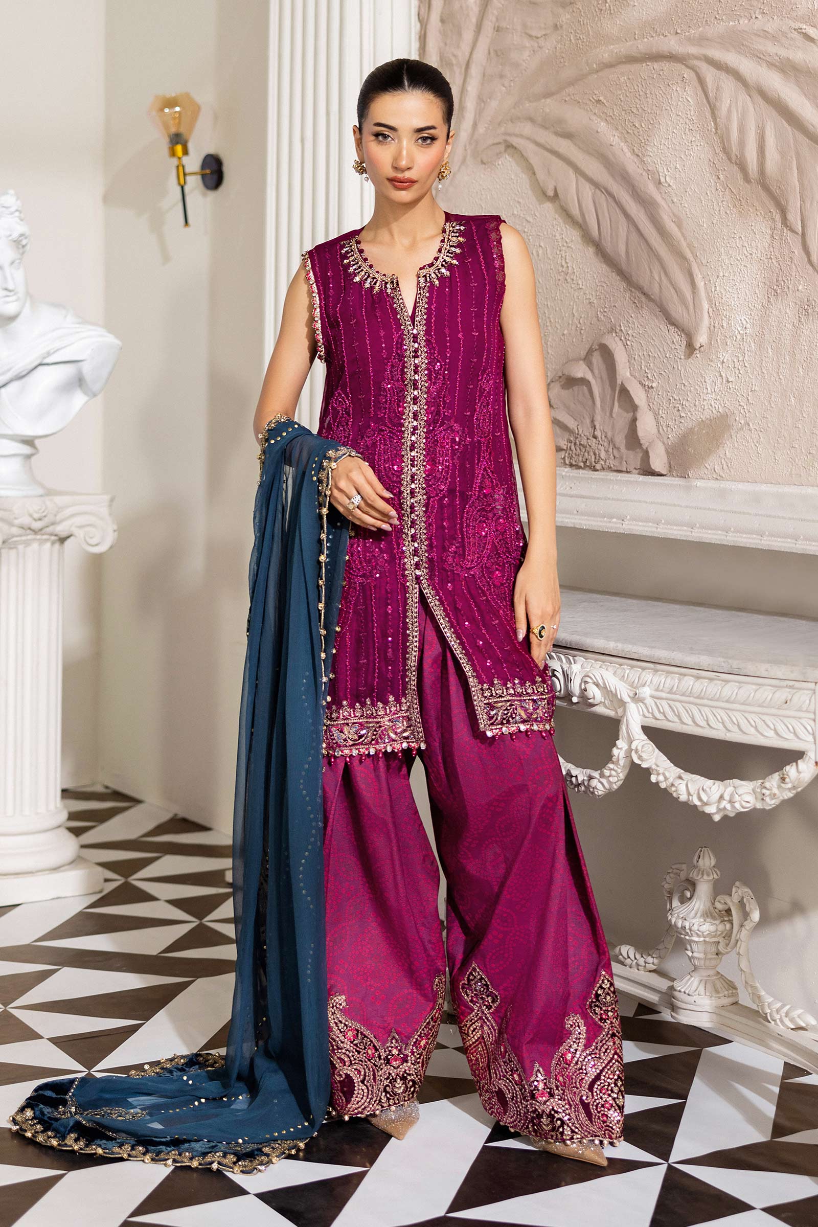 MPC-25-102 | Maria B | Unstitched Chiffons Collection 2025
