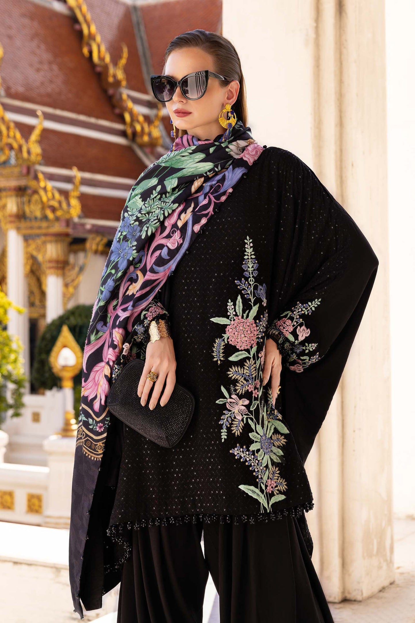 MPT-2802-B | Maria B | M.Prints Winter Shawl Collection 2025 