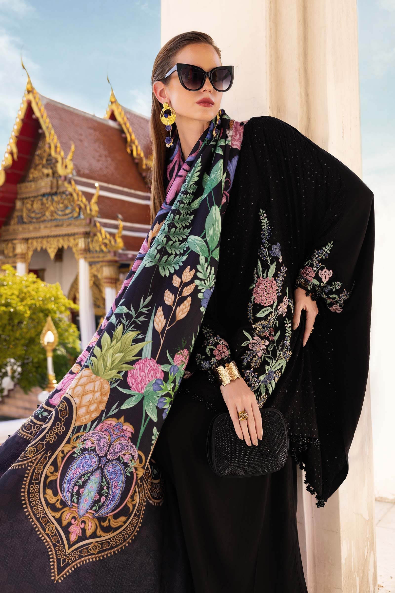 MPT-2802-B | Maria B | M.Prints Winter Shawl Collection 2025 