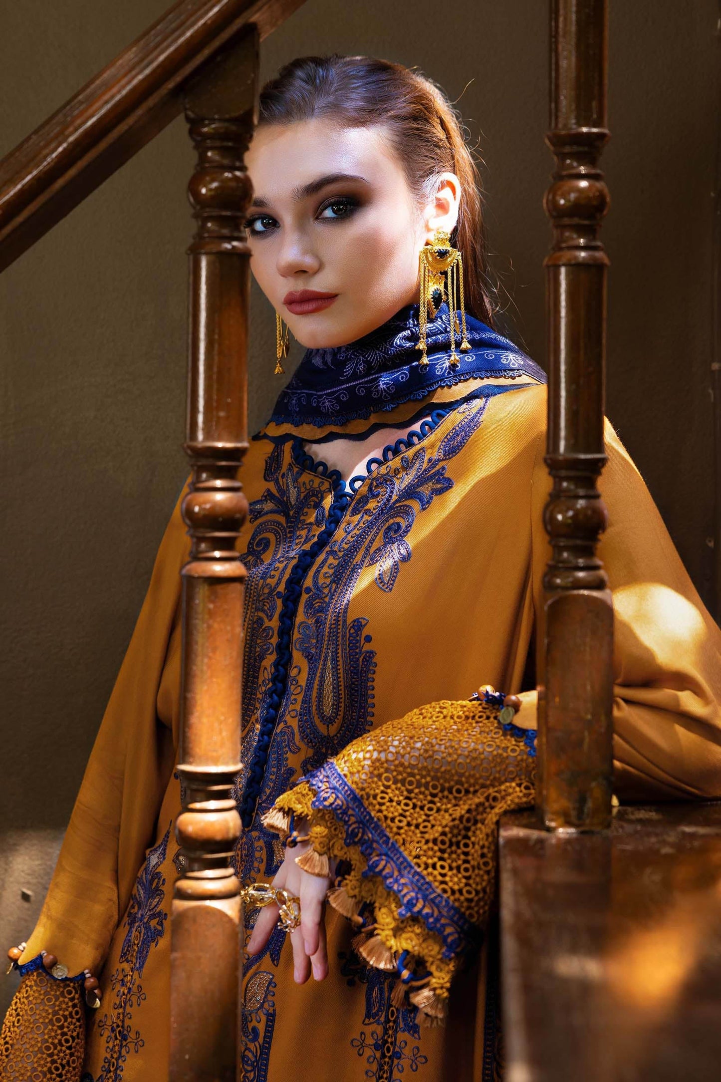 MPT-2803-A | Maria B | M.Prints Winter Shawl Collection 2025