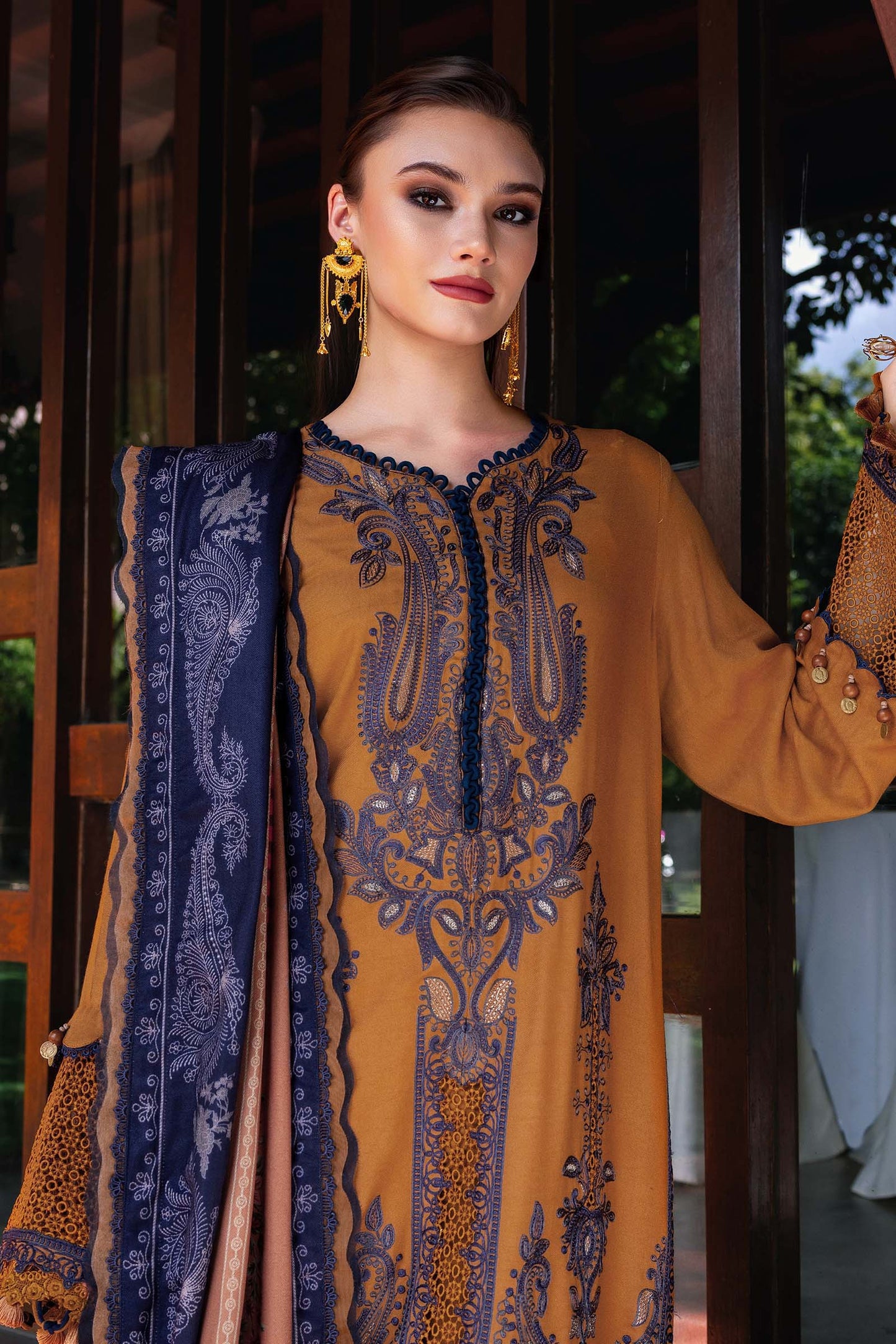 MPT-2803-A | Maria B | M.Prints Winter Shawl Collection 2025