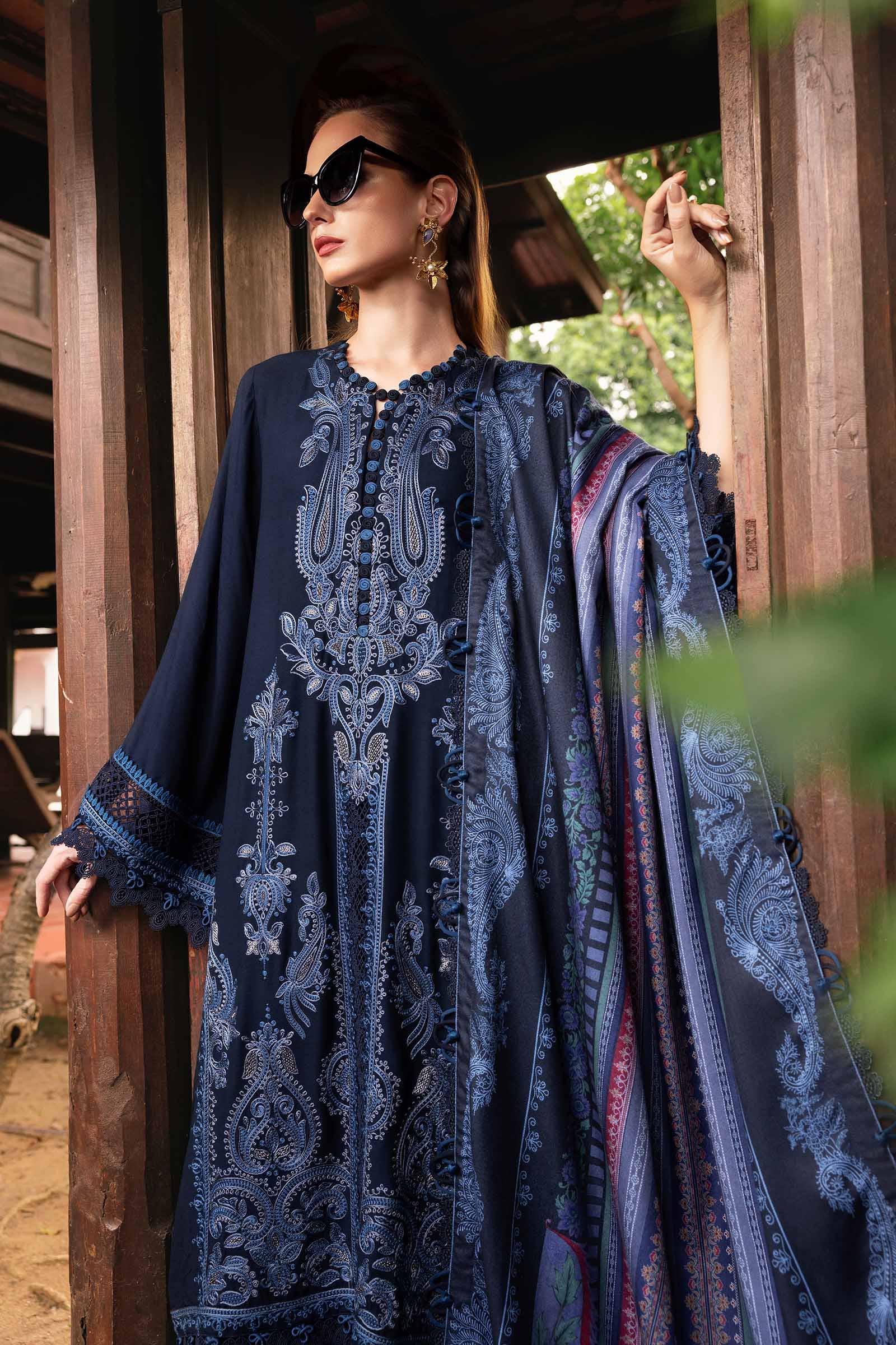 MPT-2803-B | Maria B | M.Prints Winter Shawl Collection 2025