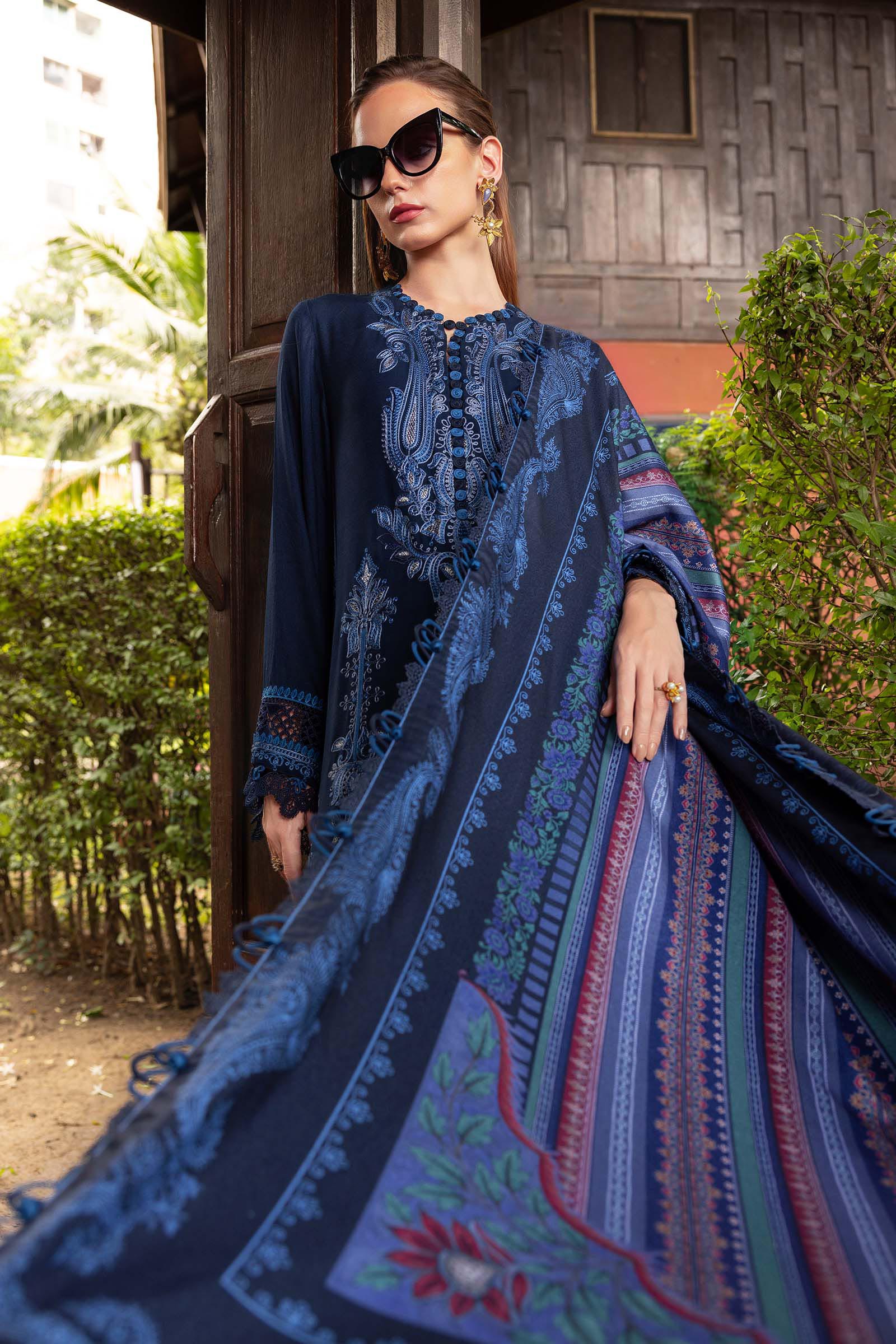 MPT-2803-B | Maria B | M.Prints Winter Shawl Collection 2025