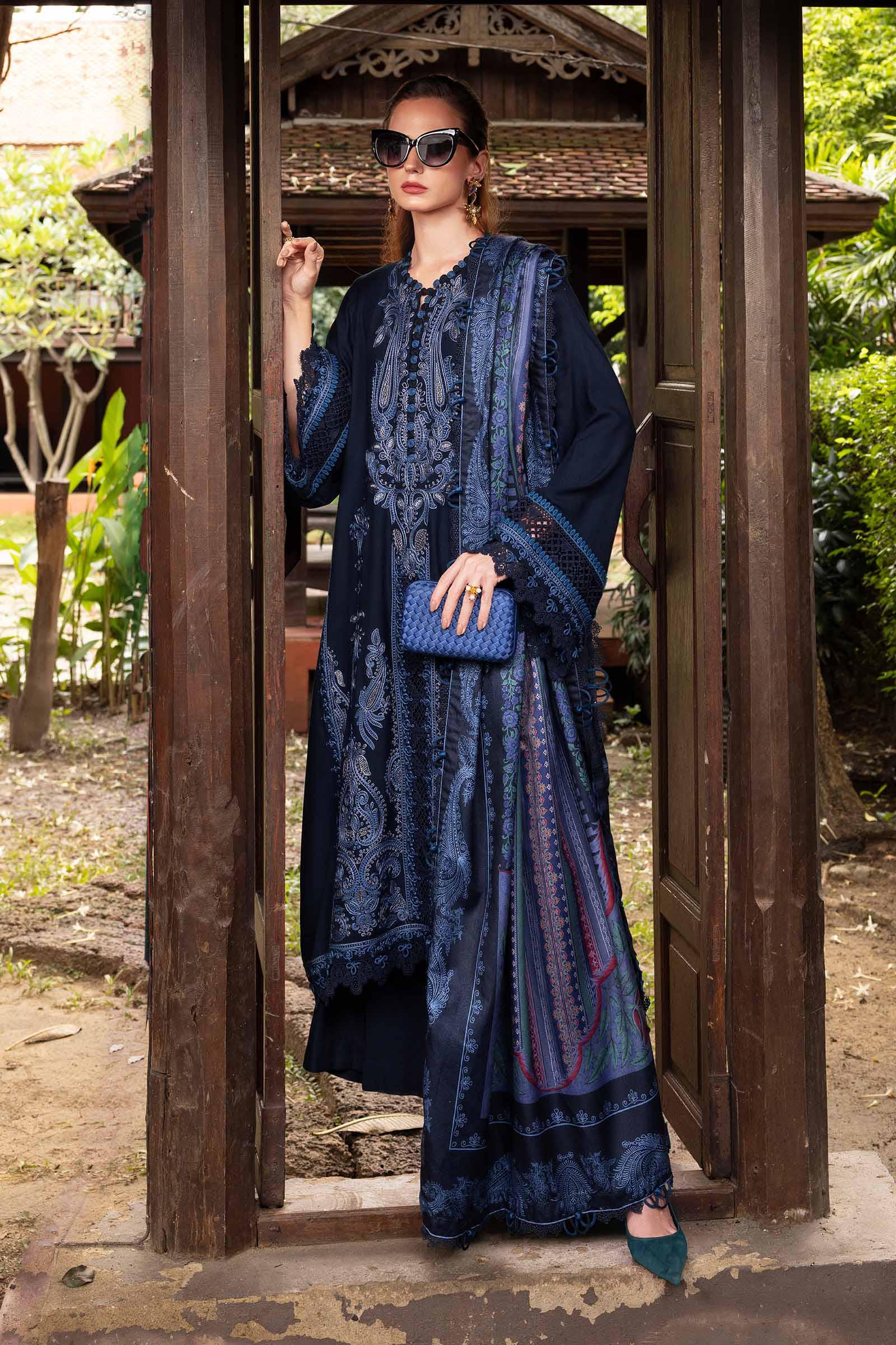 MPT-2803-B | Maria B | M.Prints Winter Shawl Collection 2025