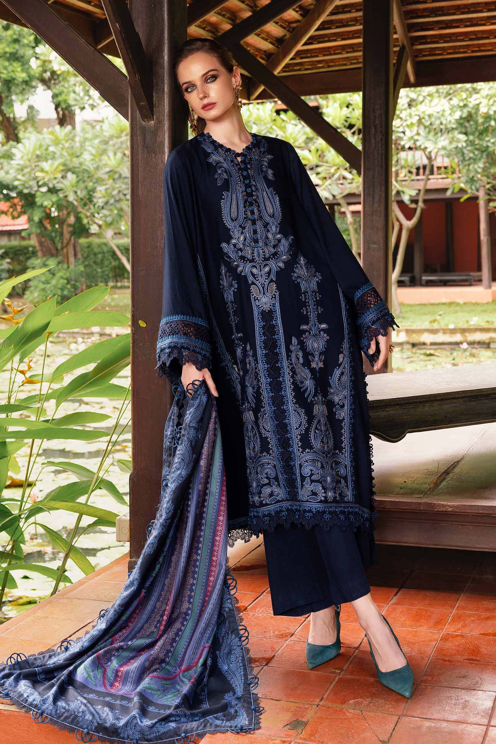 MPT-2803-B | Maria B | M.Prints Winter Shawl Collection 2025