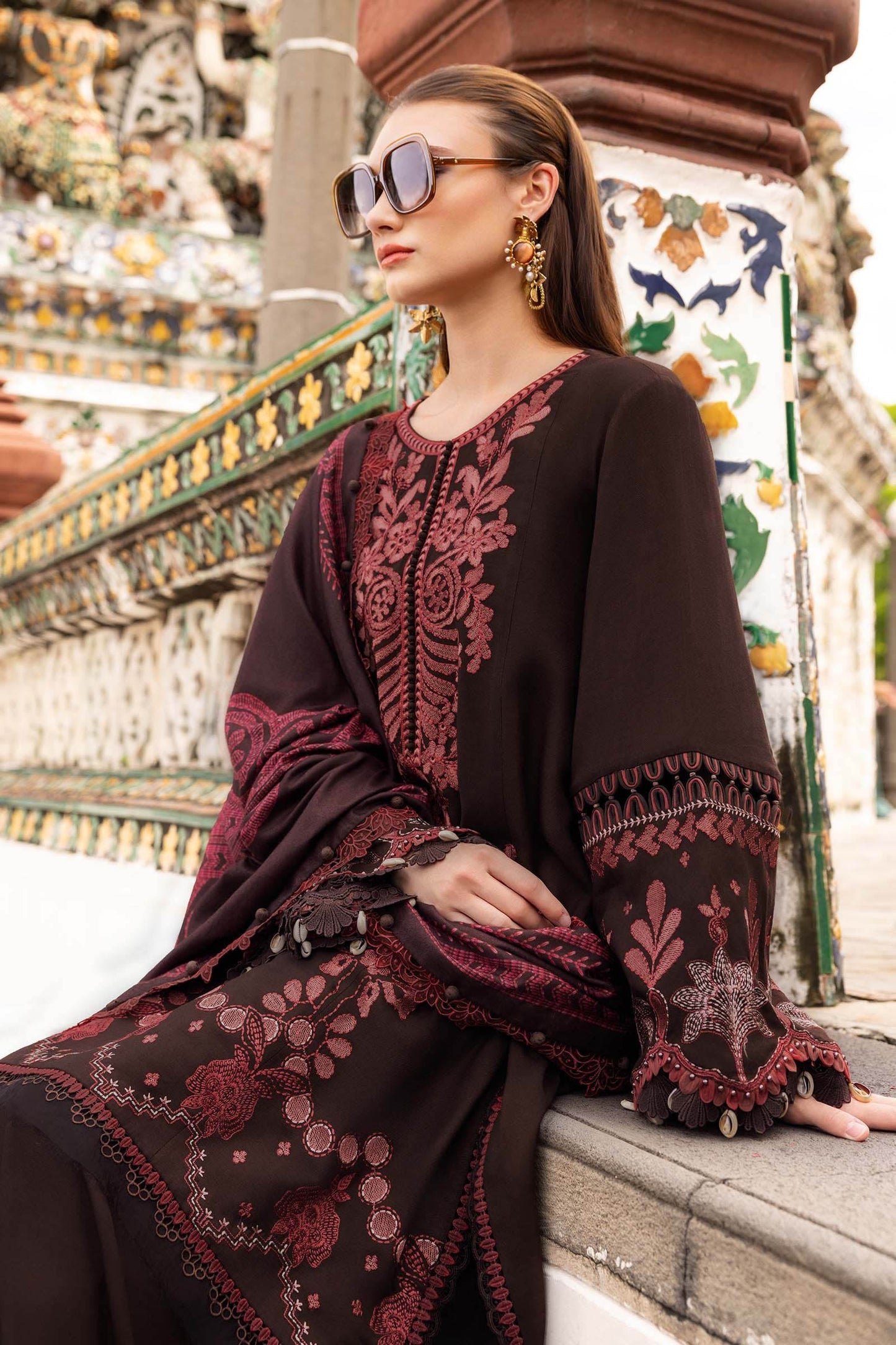 MPT-2804-A | Maria B | M.Prints Winter Shawl Collection 2025