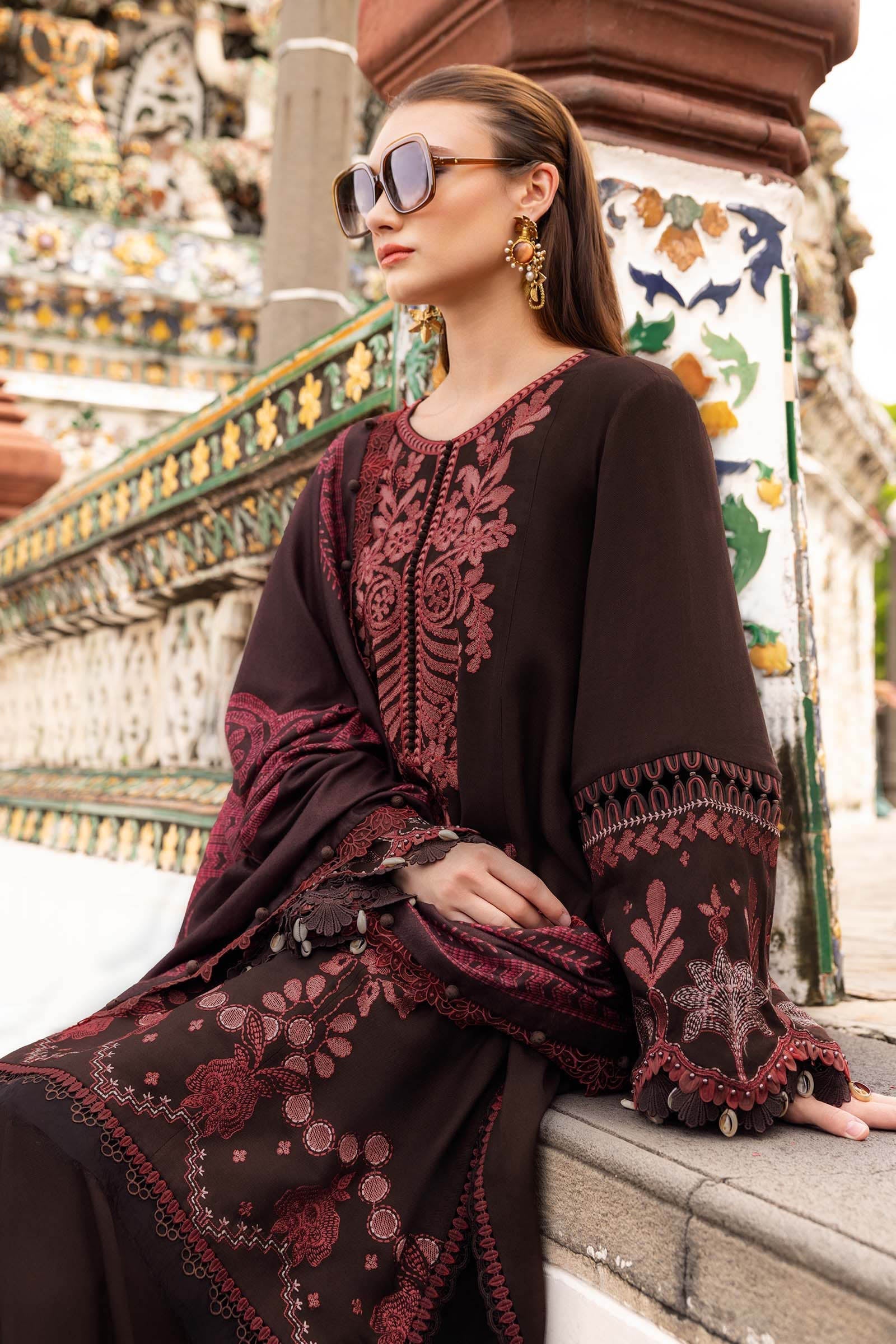 MPT-2804-A | Maria B | M.Prints Winter Shawl Collection 2025