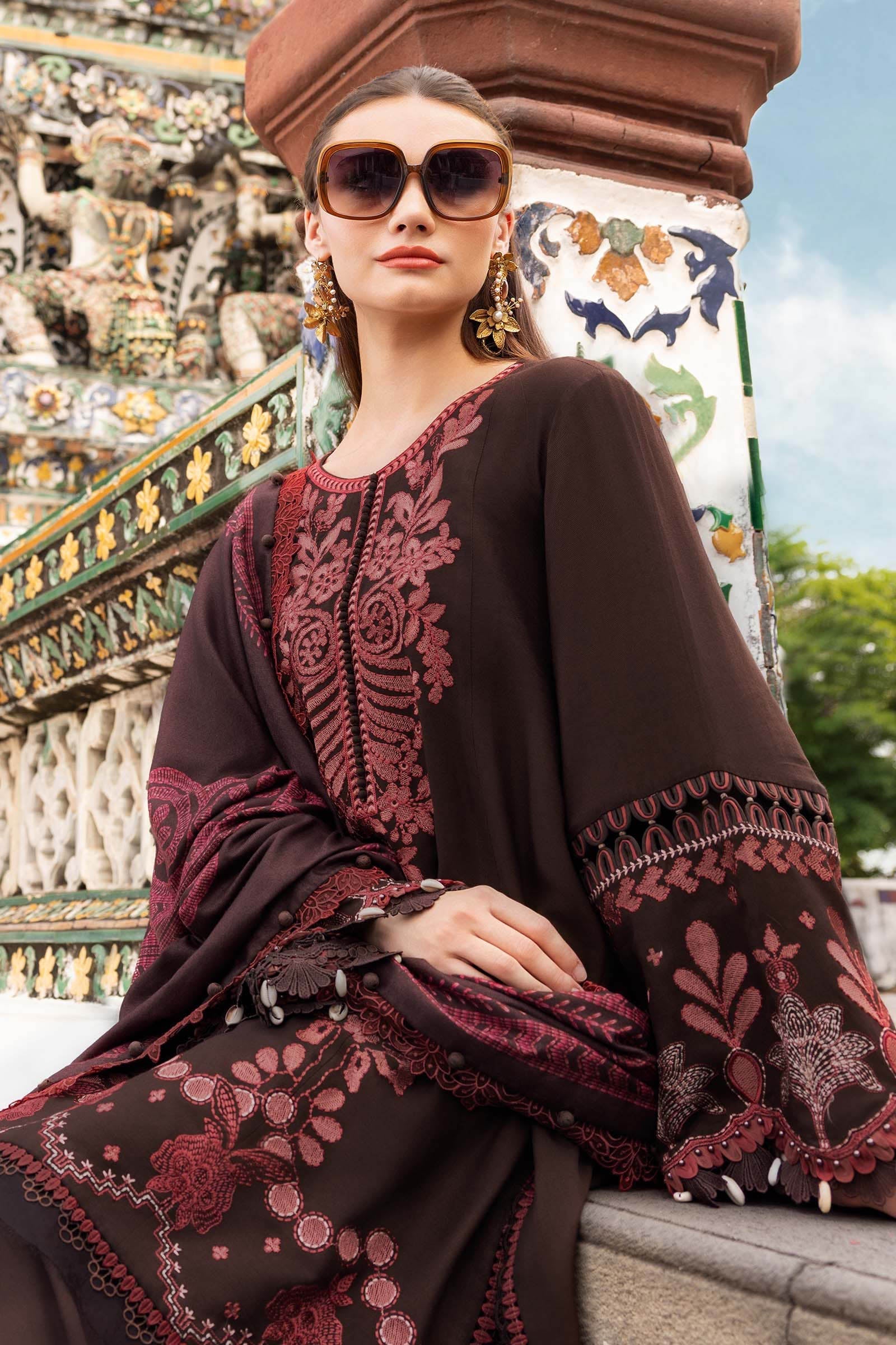 MPT-2804-A | Maria B | M.Prints Winter Shawl Collection 2025
