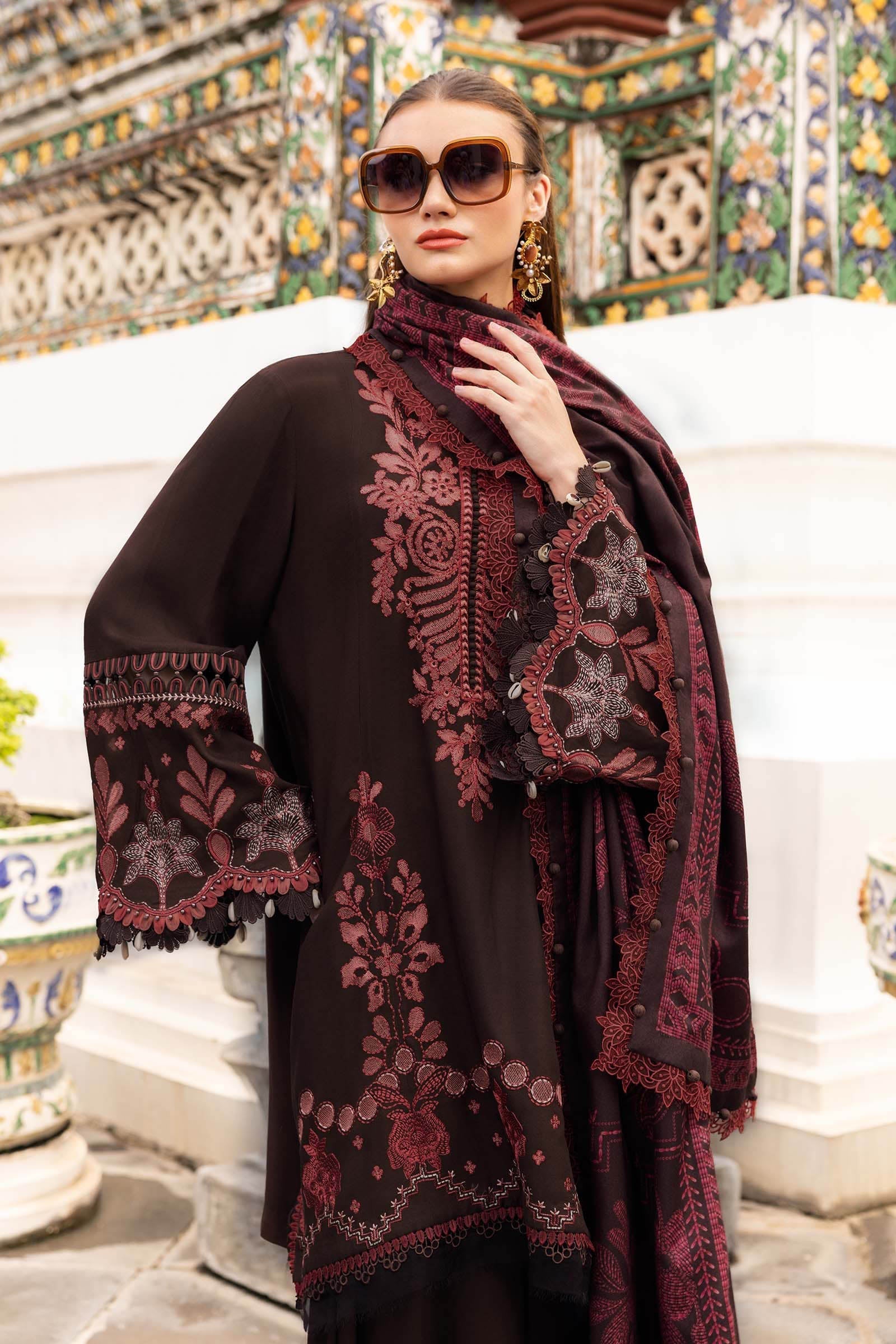 MPT-2804-A | Maria B | M.Prints Winter Shawl Collection 2025