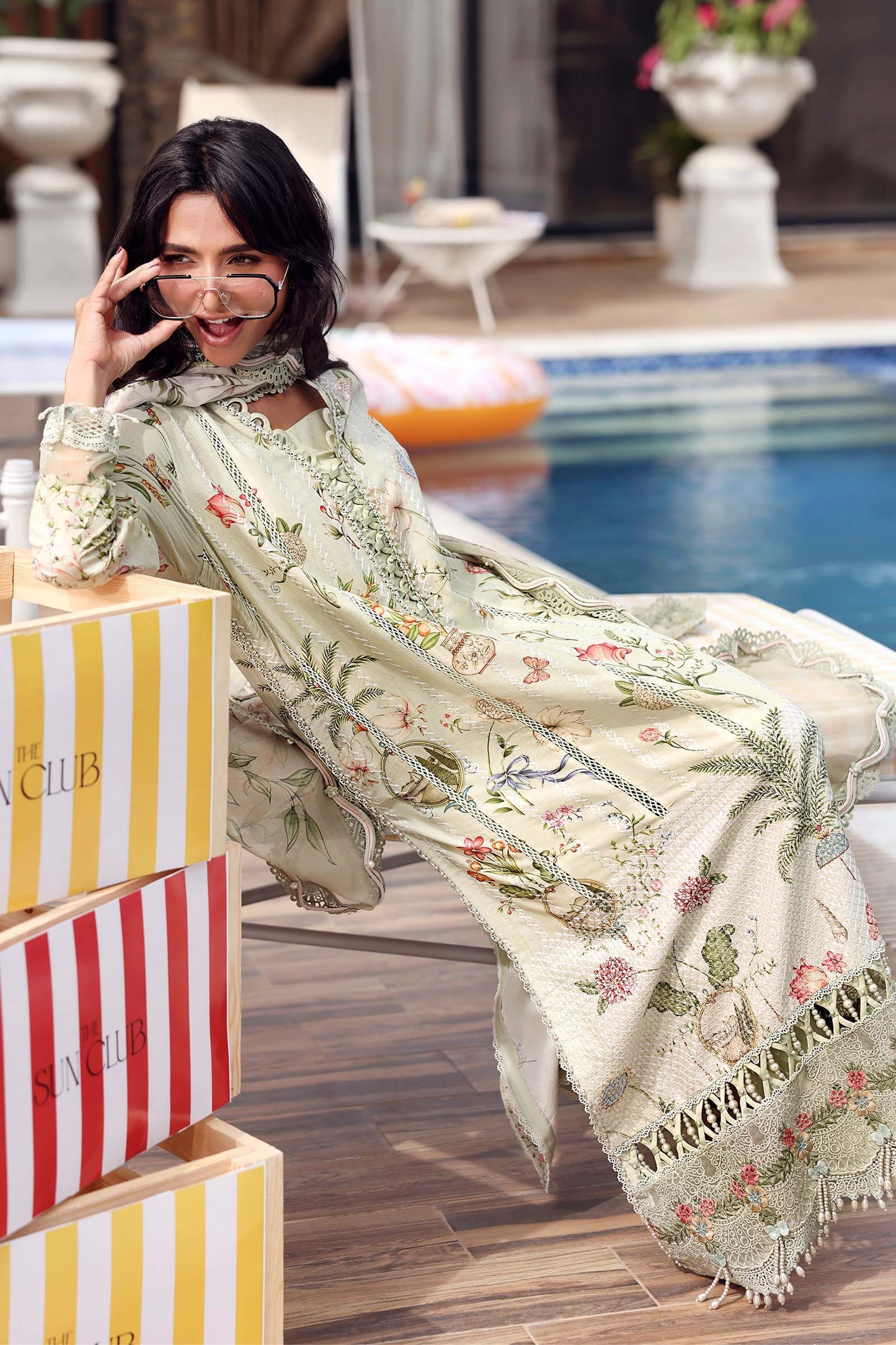 MPT-3004-B | Maria B  | Mprints Sun Club Eid Edit Lawn Collection 2026