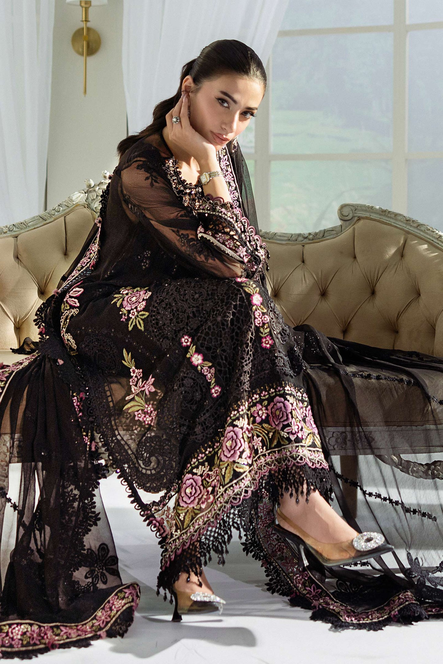 MPC-25-104 | Maria B | Unstitched Chiffons Collection 2025