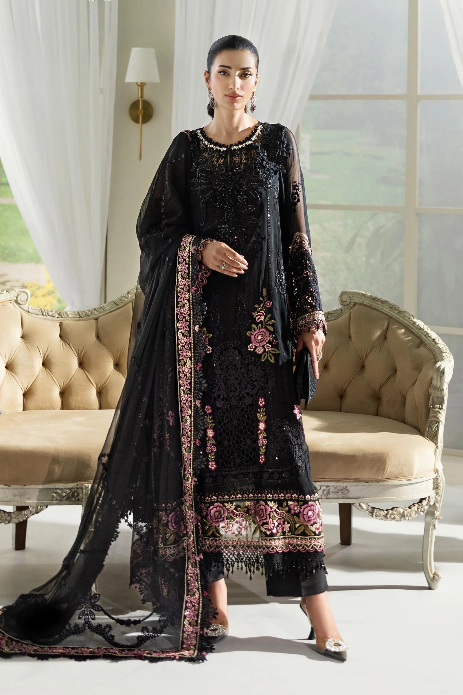 MPC-25-104 | Maria B | Unstitched Chiffons Collection 2025