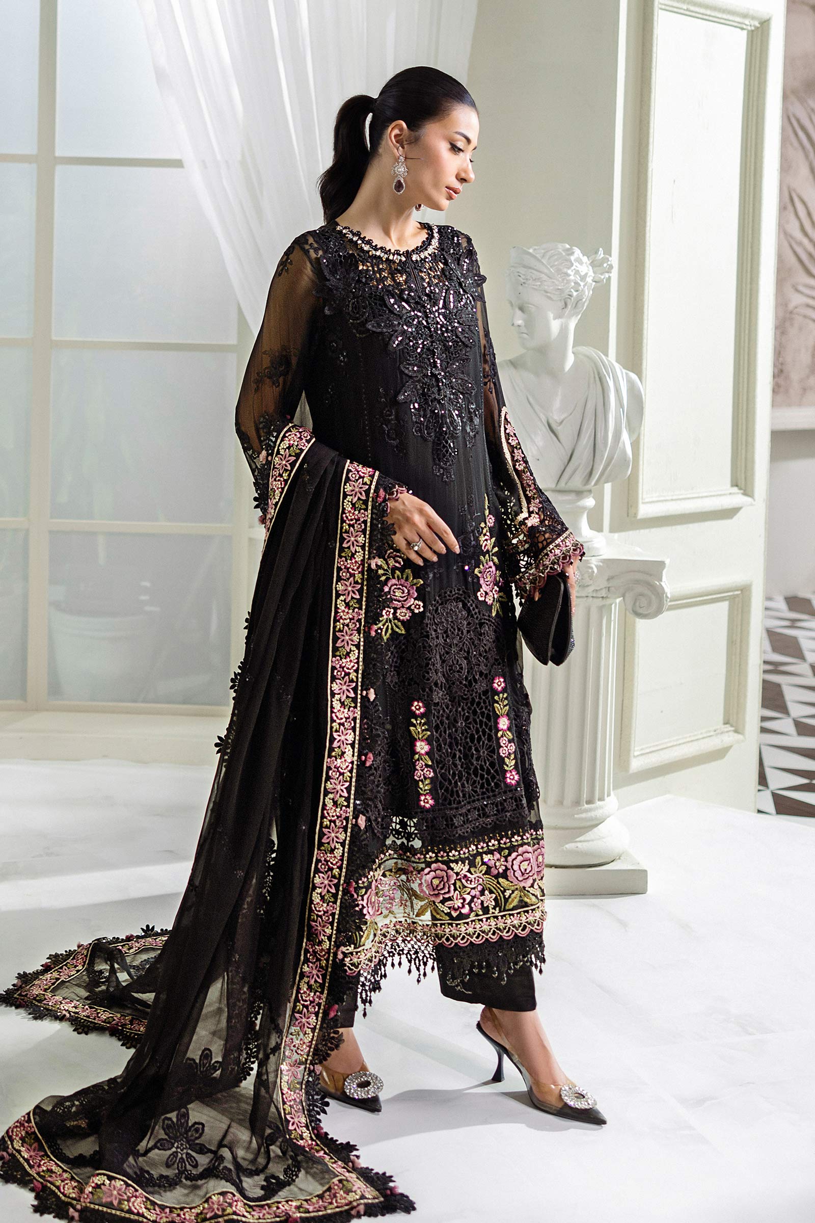 MPC-25-104 | Maria B | Unstitched Chiffons Collection 2025