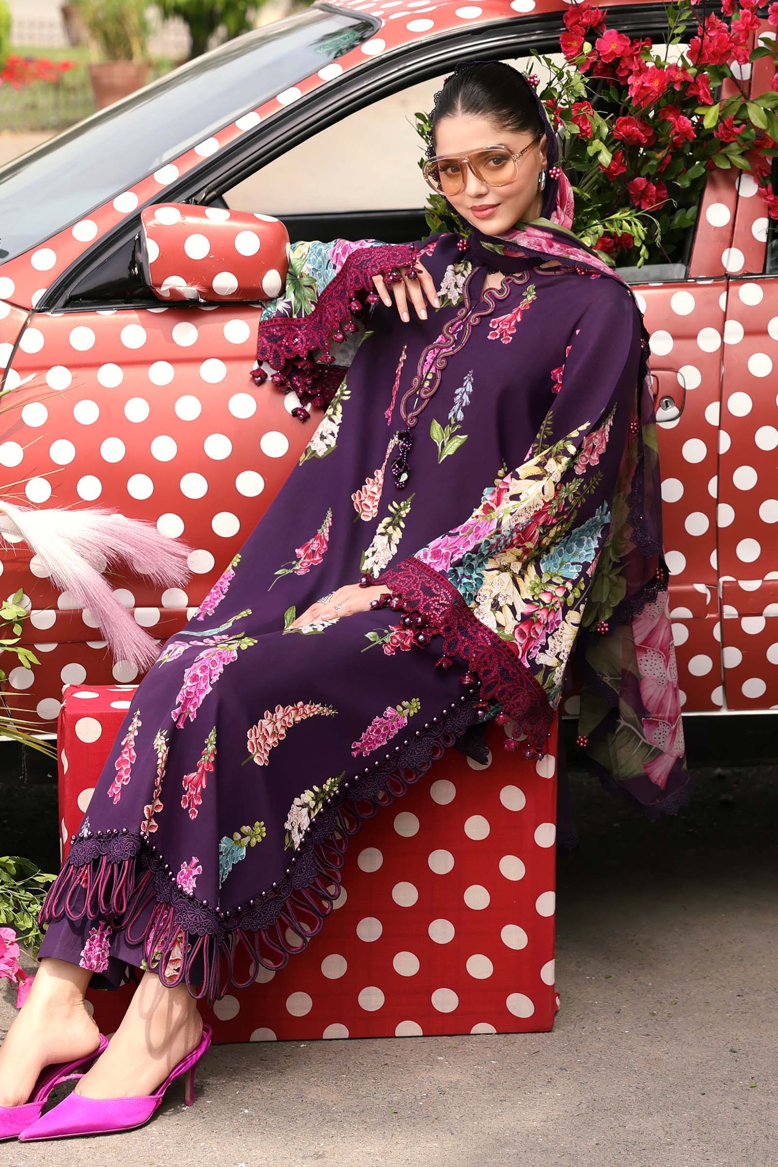 MPT-3005-A | Maria B  | Mprints Sun Club Eid Edit Lawn Collection 2026