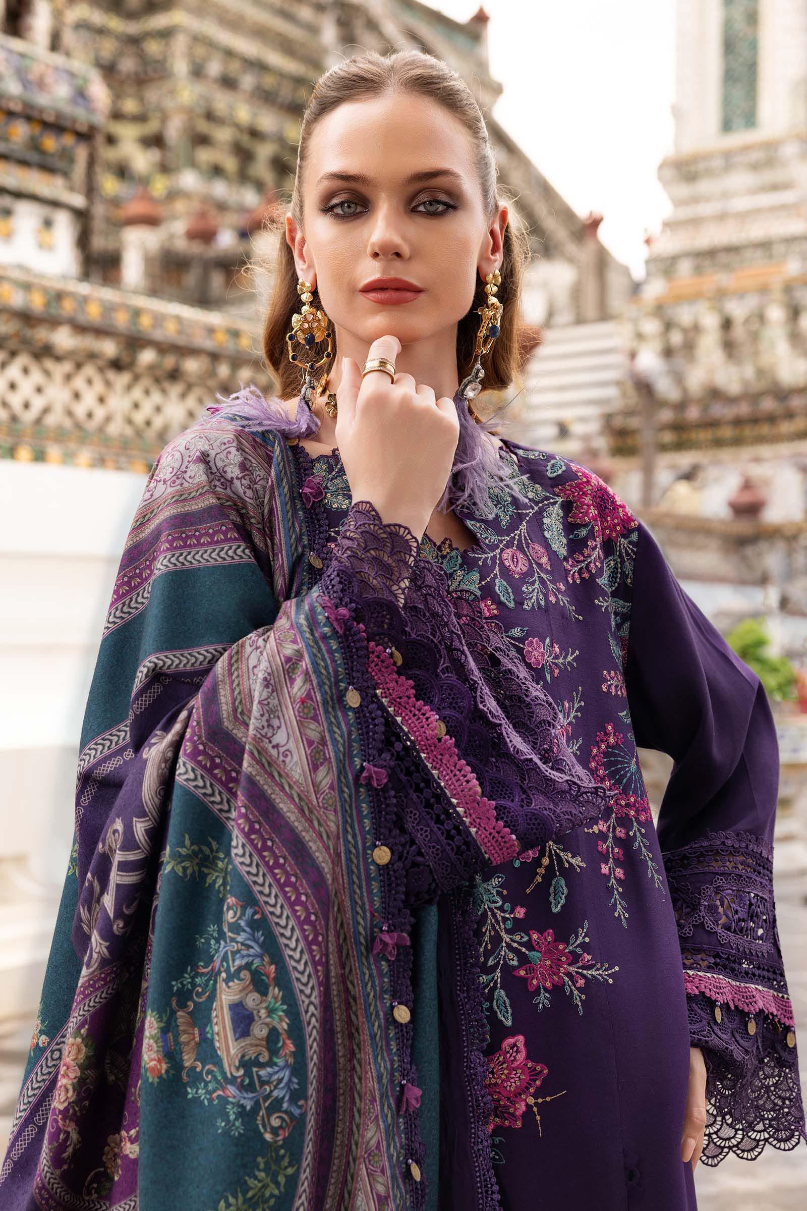 MPT-2805-B | Maria B | M.Prints Winter Shawl Collection 2025