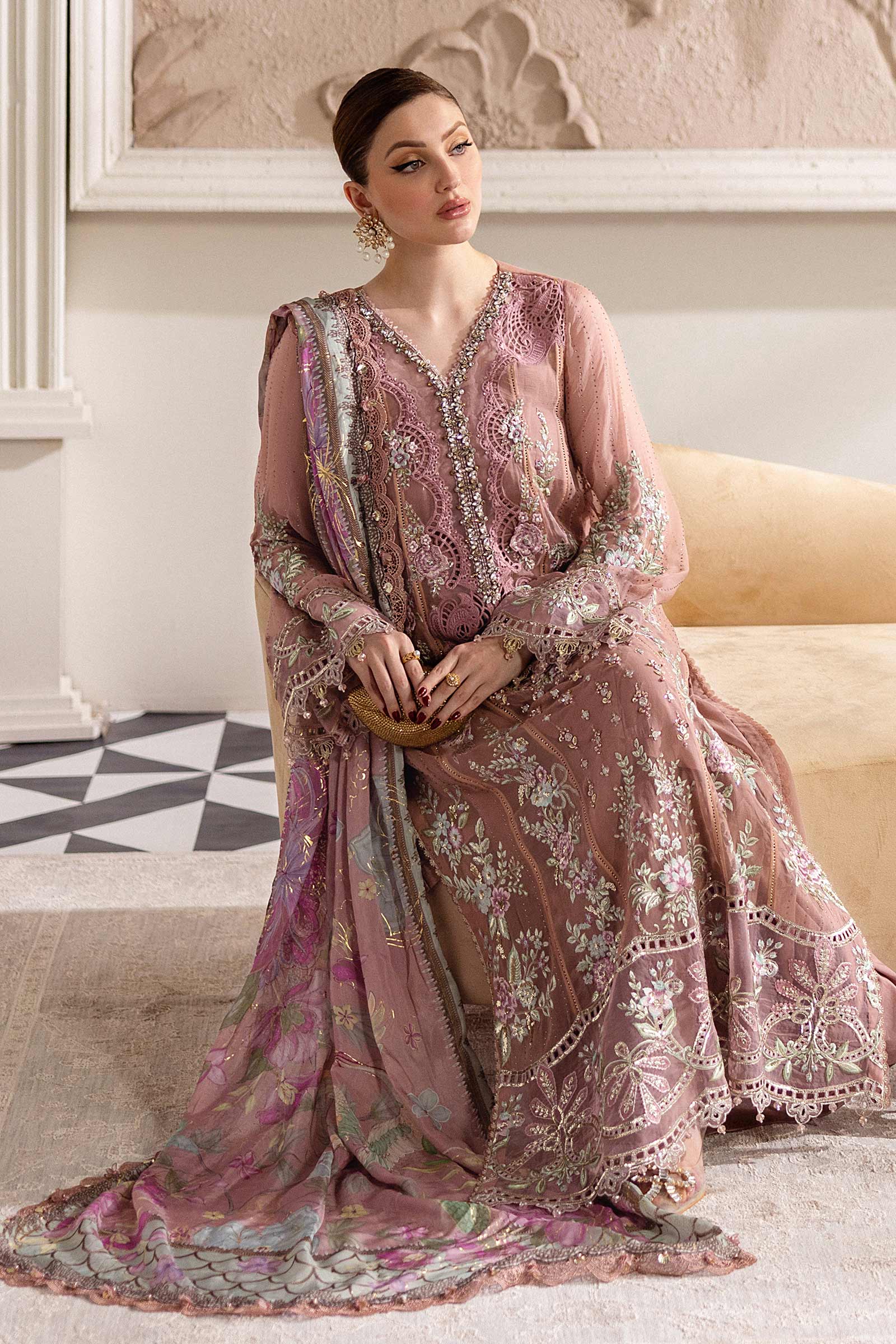 MPC-25-105 | Maria B | Unstitched Chiffons Collection 2025
