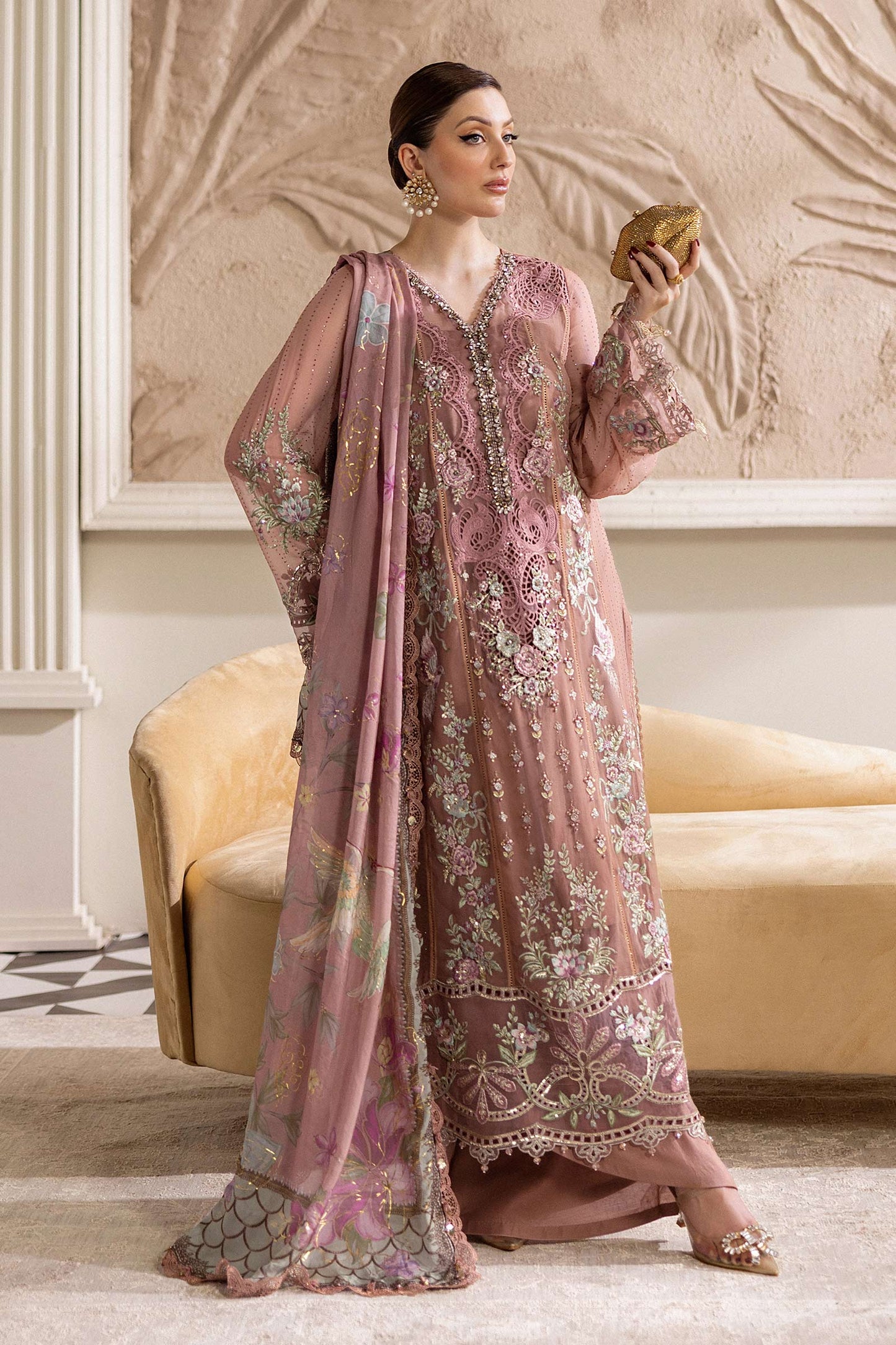 MPC-25-105 | Maria B | Unstitched Chiffons Collection 2025