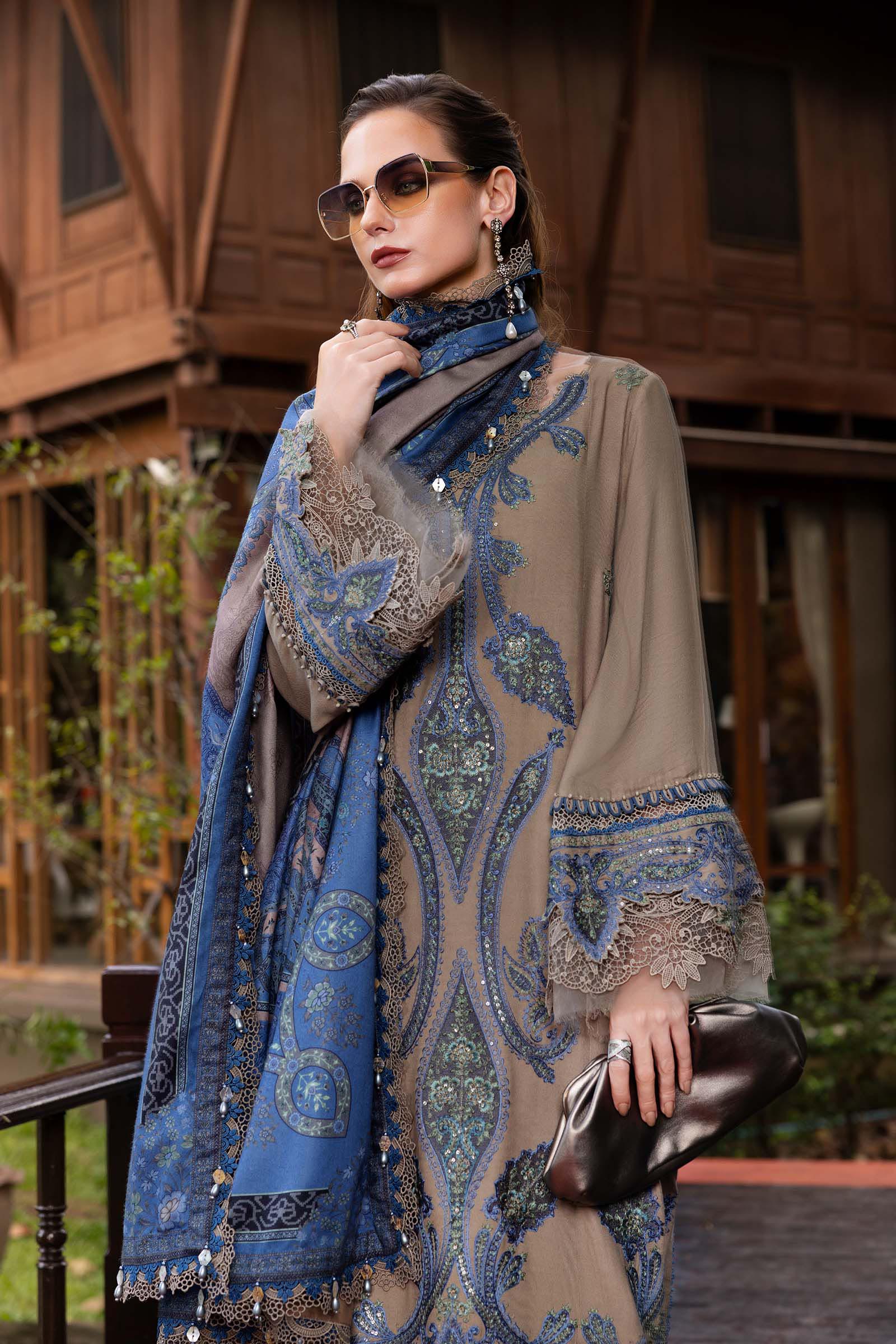 MPT-2806-A | Maria B | M.Prints Winter Shawl Collection 2025 