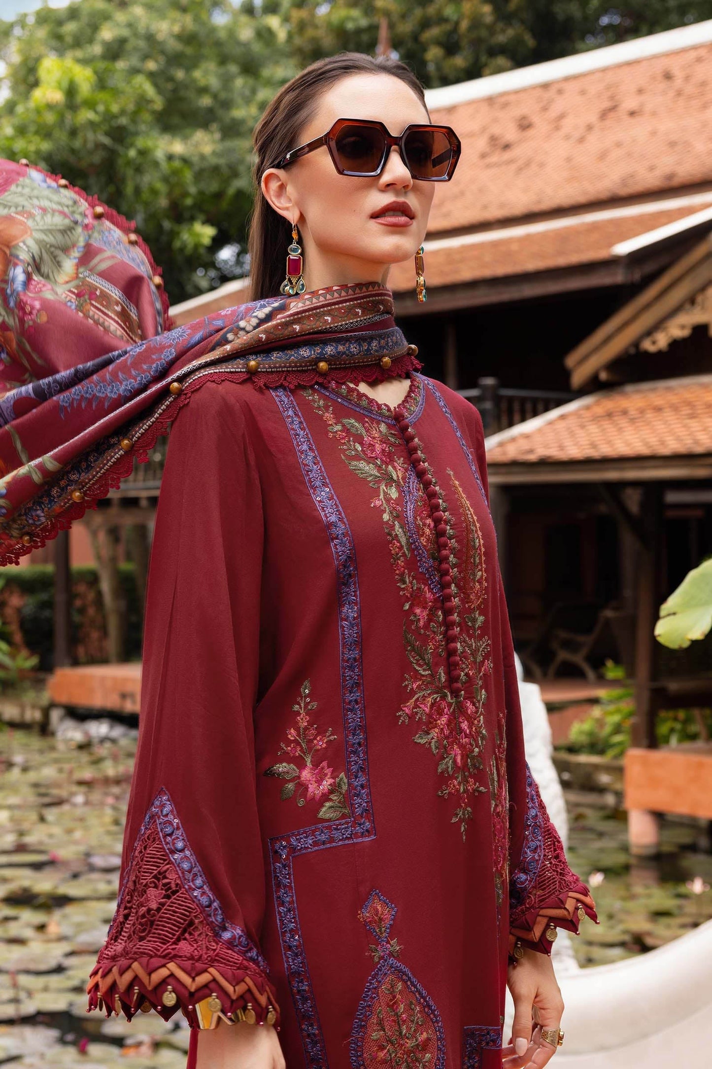 MPT-2807-A | Maria B | M.Prints Winter Shawl Collection 2025 