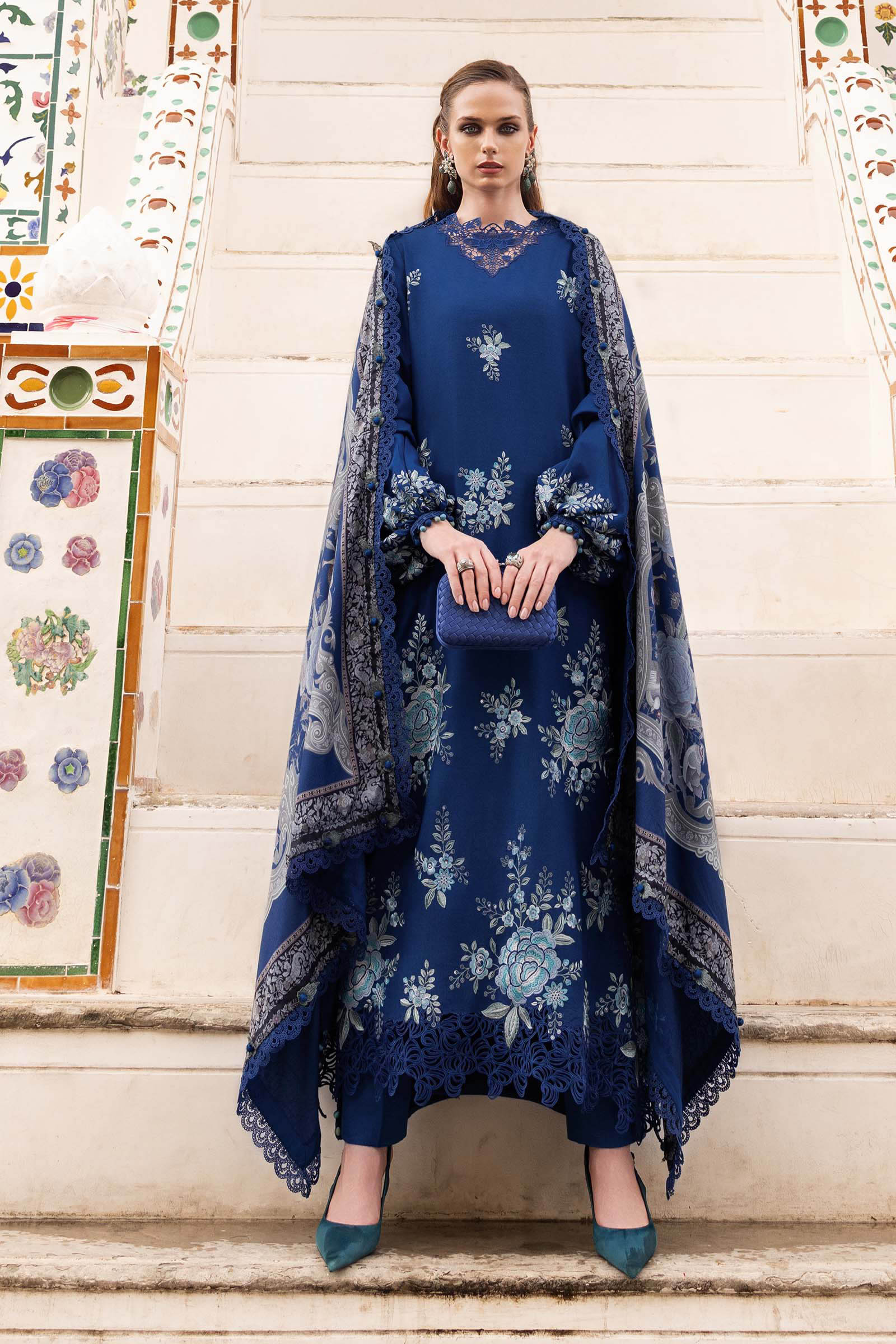 MPT-2808-B | Maria B | M.Prints Winter Shawl Collection 2025