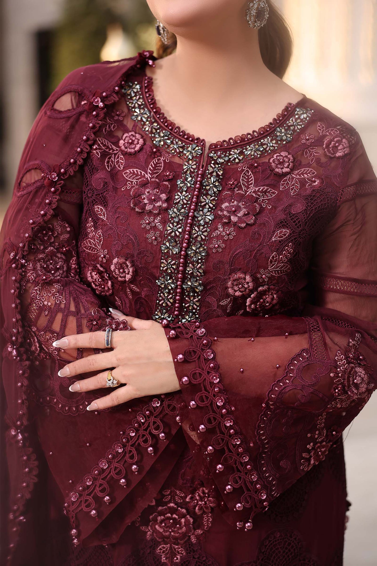 MPC-26-108 | Maria B | Tea Affair Embroidered Luxury Chiffon Collection 2026