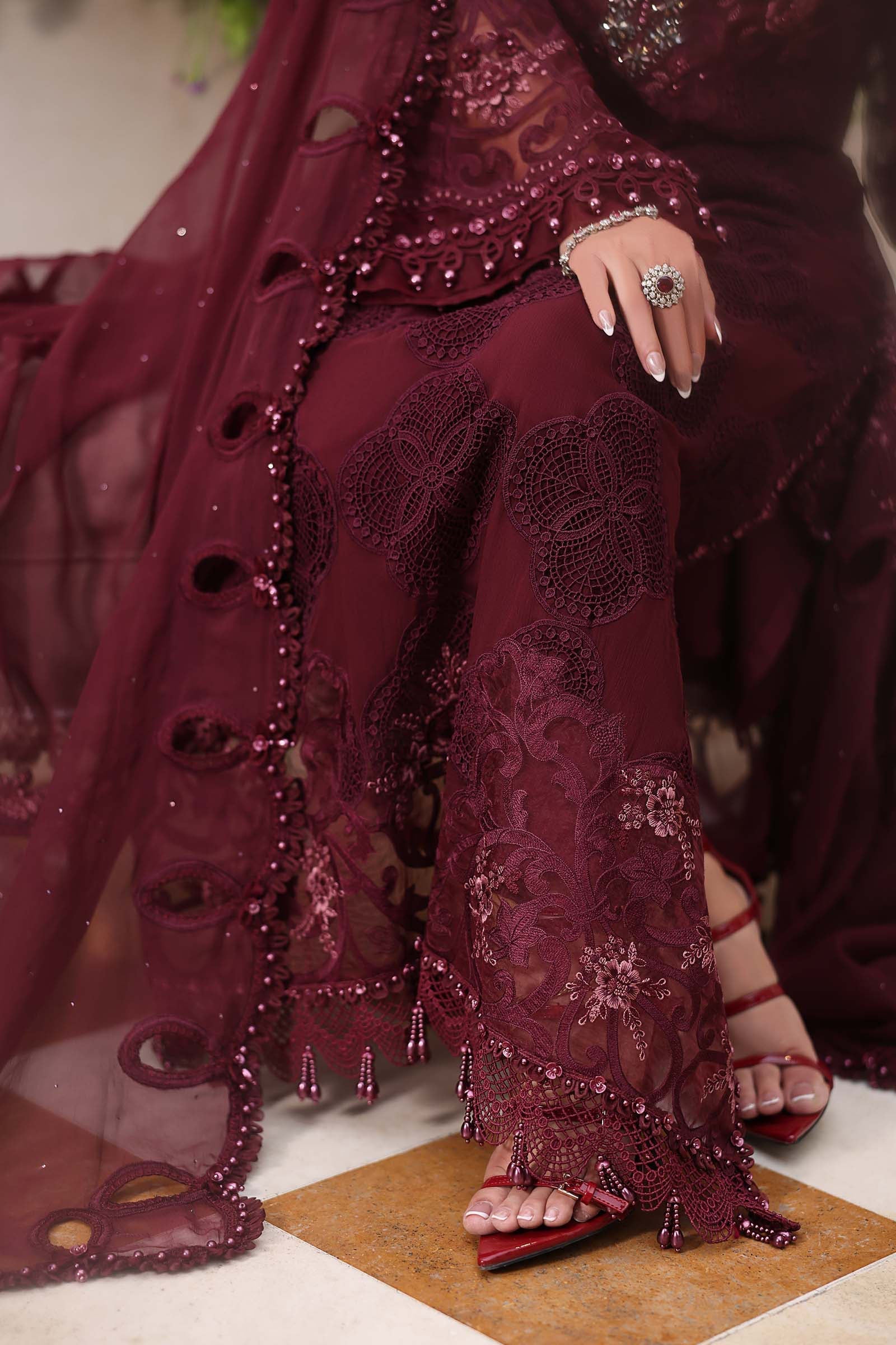 MPC-26-108 | Maria B | Tea Affair Embroidered Luxury Chiffon Collection 2026