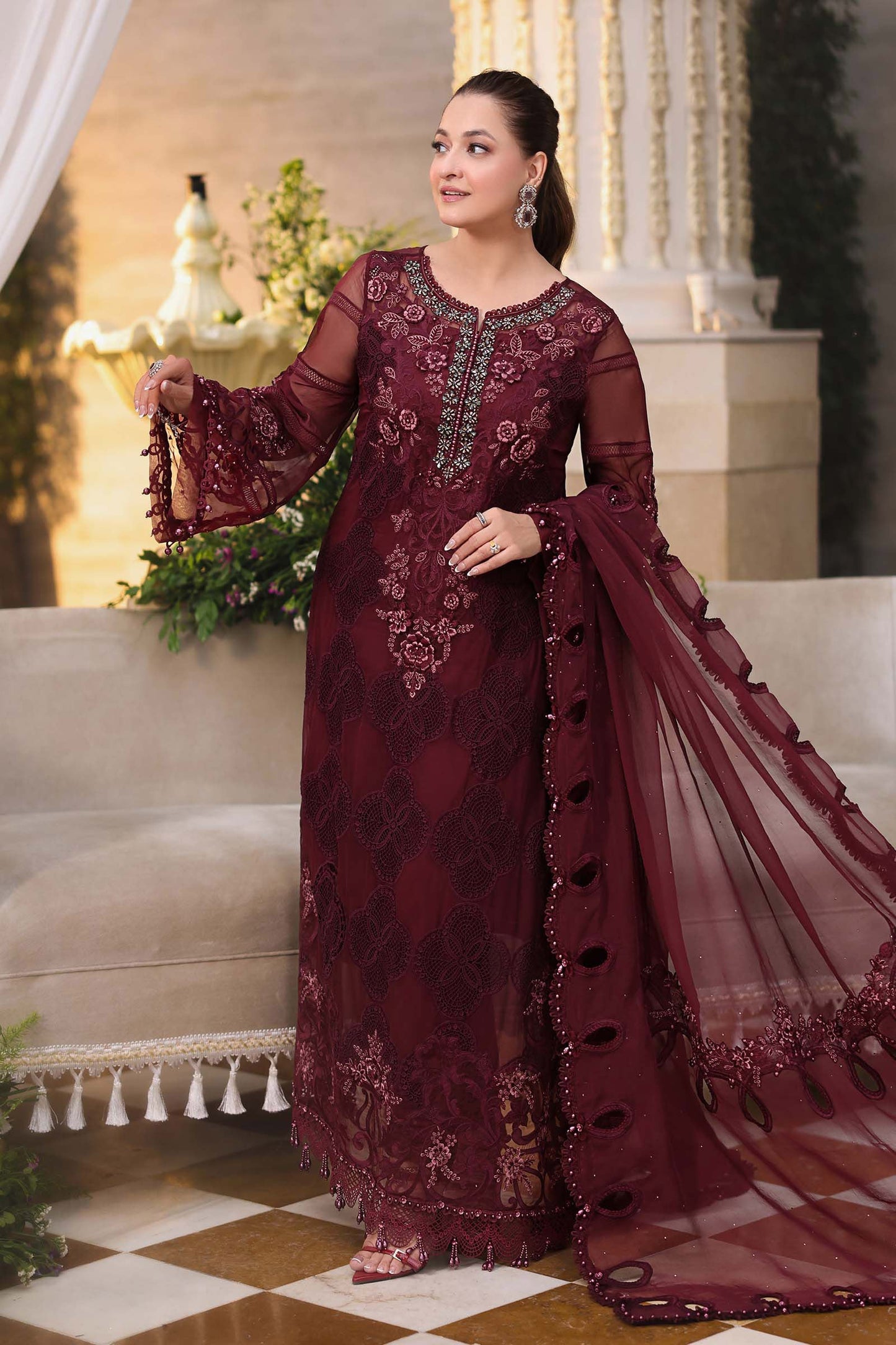 MPC-26-108 | Maria B | Tea Affair Embroidered Luxury Chiffon Collection 2026