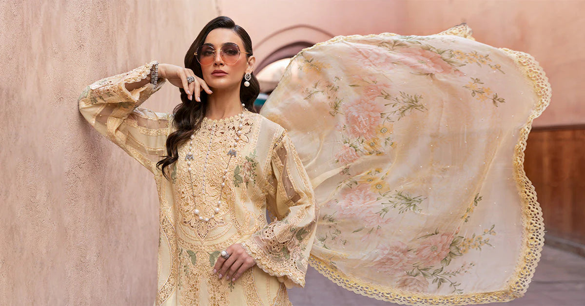 D-2509-A | Maria B | Luxury Lawn 2025 Ayat B Wardrobe D-2509-A | Maria B | Luxury Lawn 2025 Ayat B Wardrobe