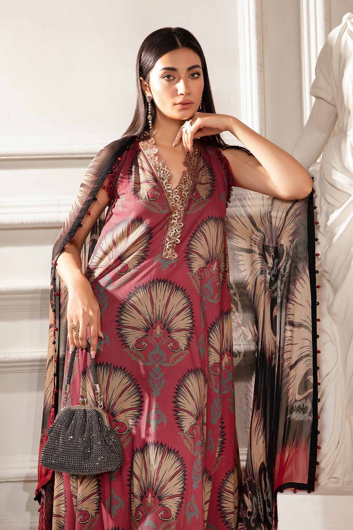 MPT-2209-B | Maria B | Unstitched Mprints Collections 2024