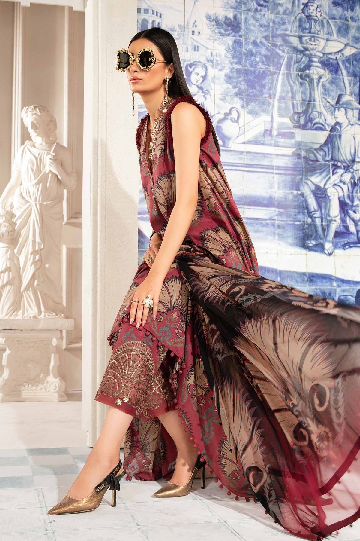 MPT-2209-B | Maria B | Unstitched Mprints Collections 2024