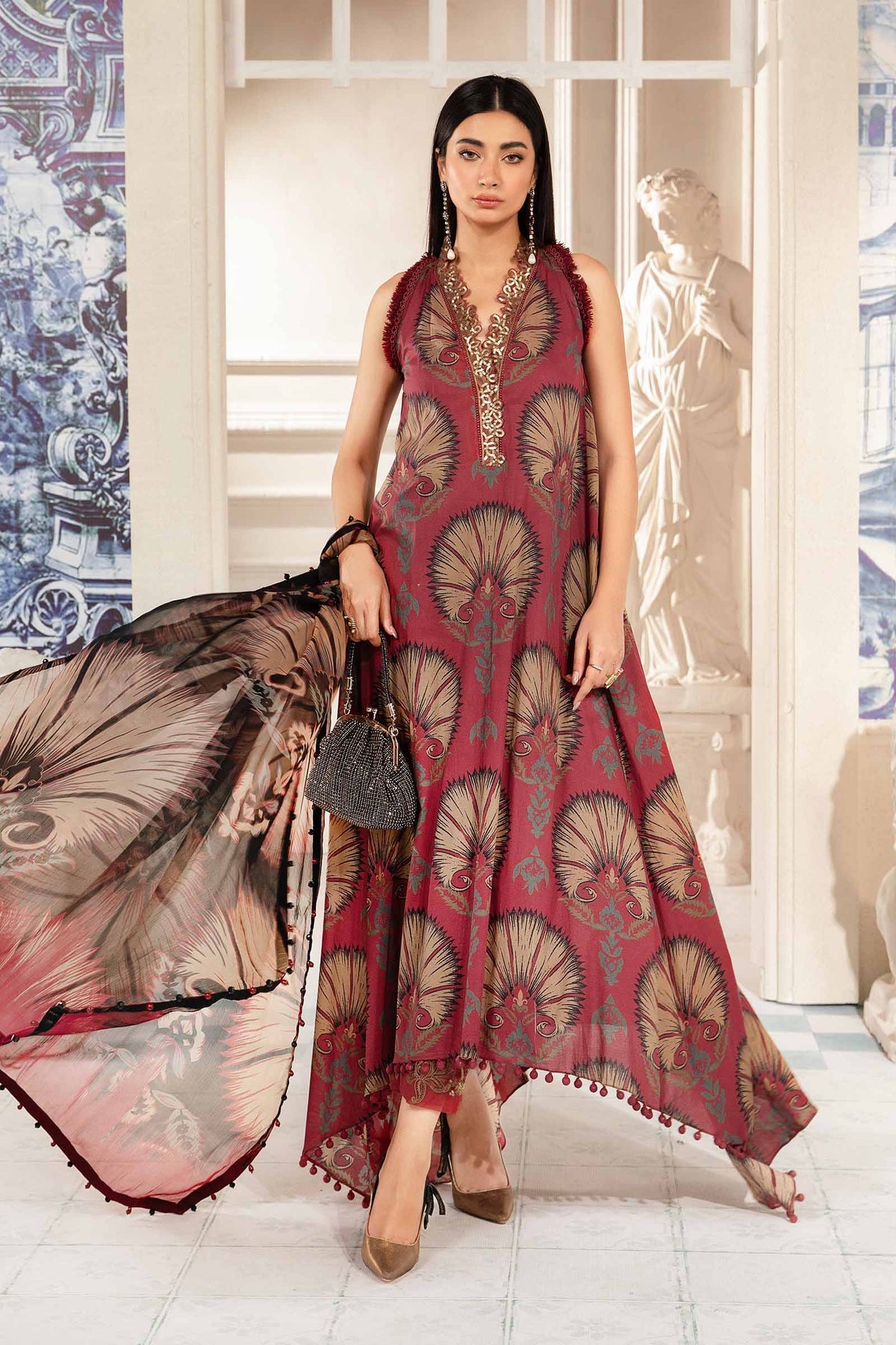 MPT-2209-B | Maria B | Unstitched Mprints Collections 2024
