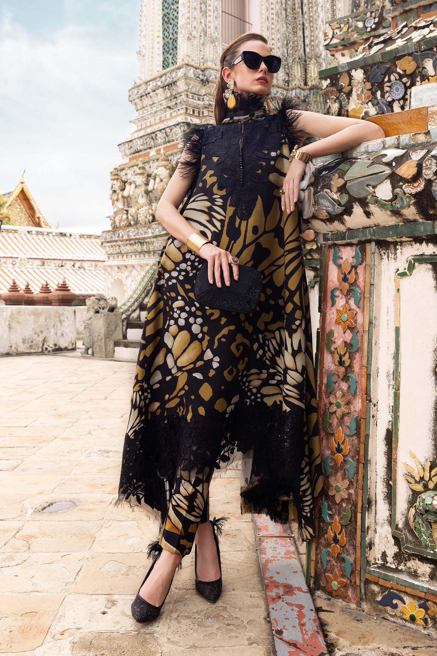 MPT-2809-B | Maria B | M.Prints Winter Shawl Collection 2025