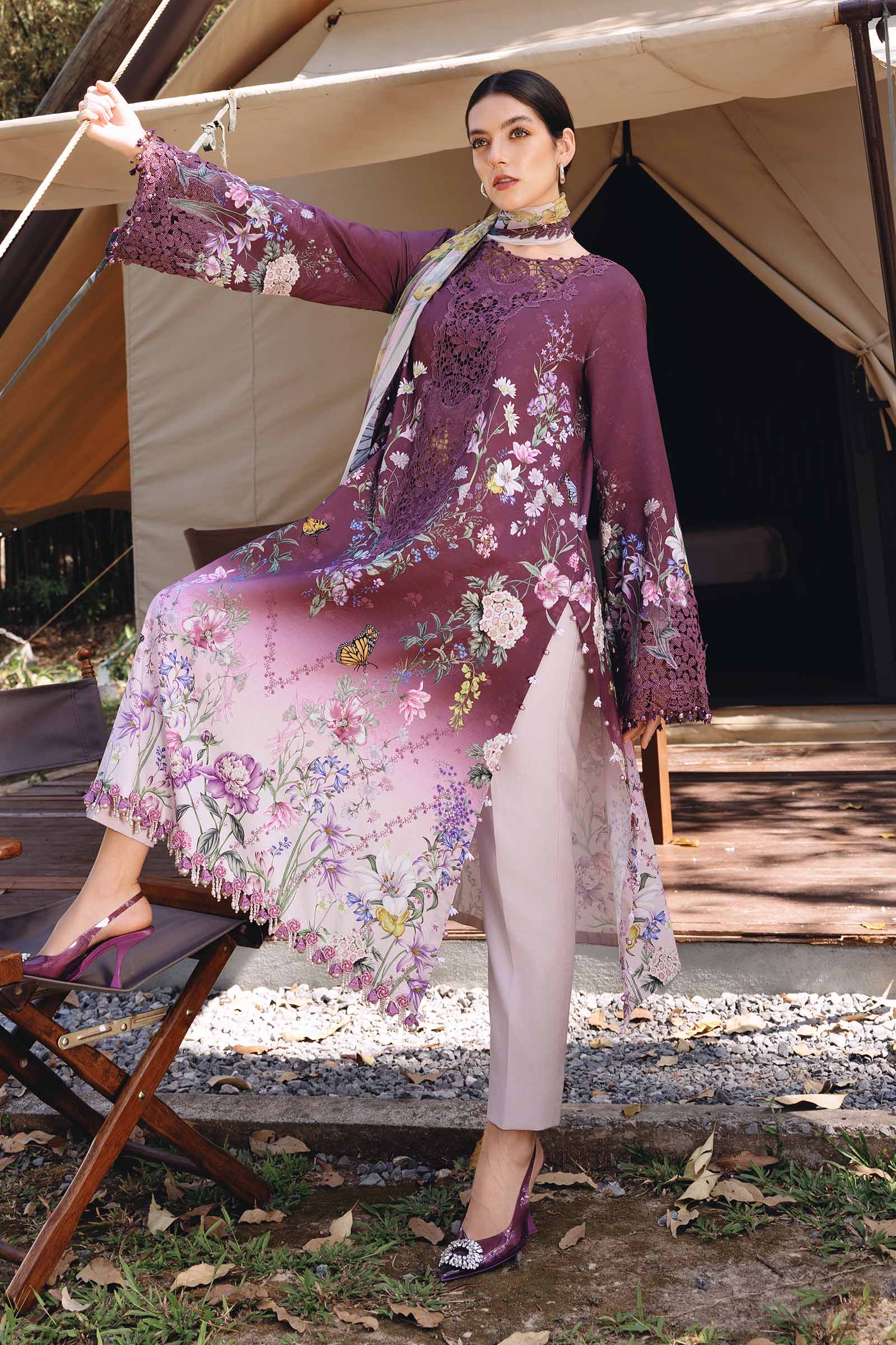 MPT-2909-B | Maria B |Safari Scape Mprints Spring Summer Lawn  Collection 2026 