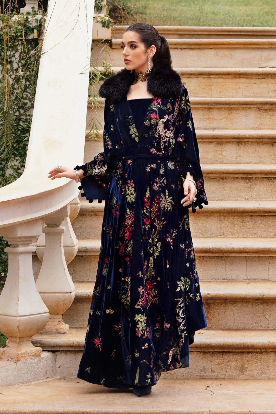 WL-1312-Navy Blue | Maria B Winter Luxe Collection 2025