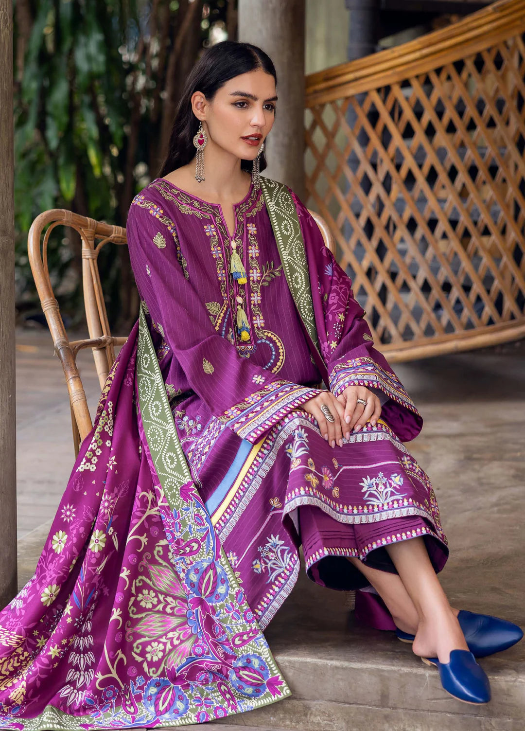 PLUM SWIRL | Mushq | Symphony Hemline Karandi Winter Collection 2025