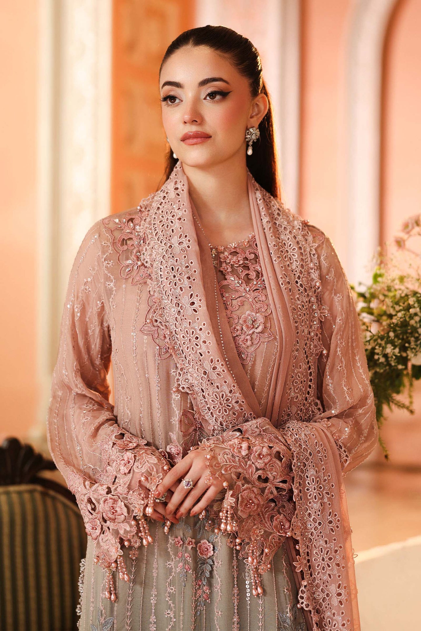 MPC-26-202-Ombre Blossom | Maria B Embroidered Chiffon Collection 2026