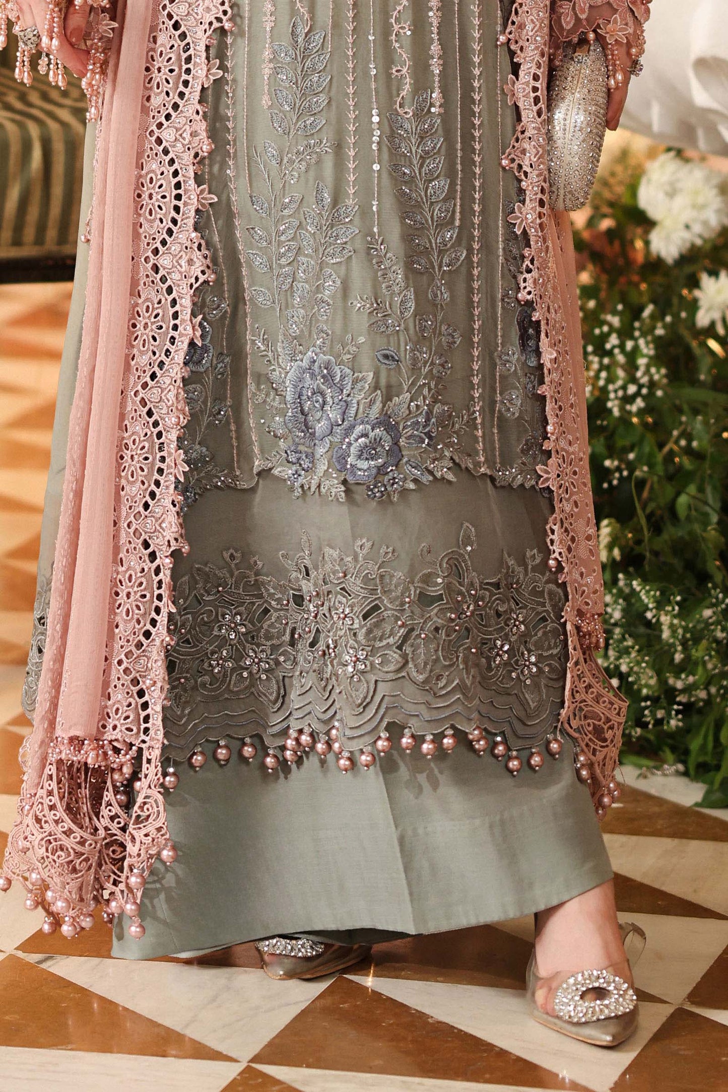 MPC-26-202-Ombre Blossom | Maria B Embroidered Chiffon Collection 2026