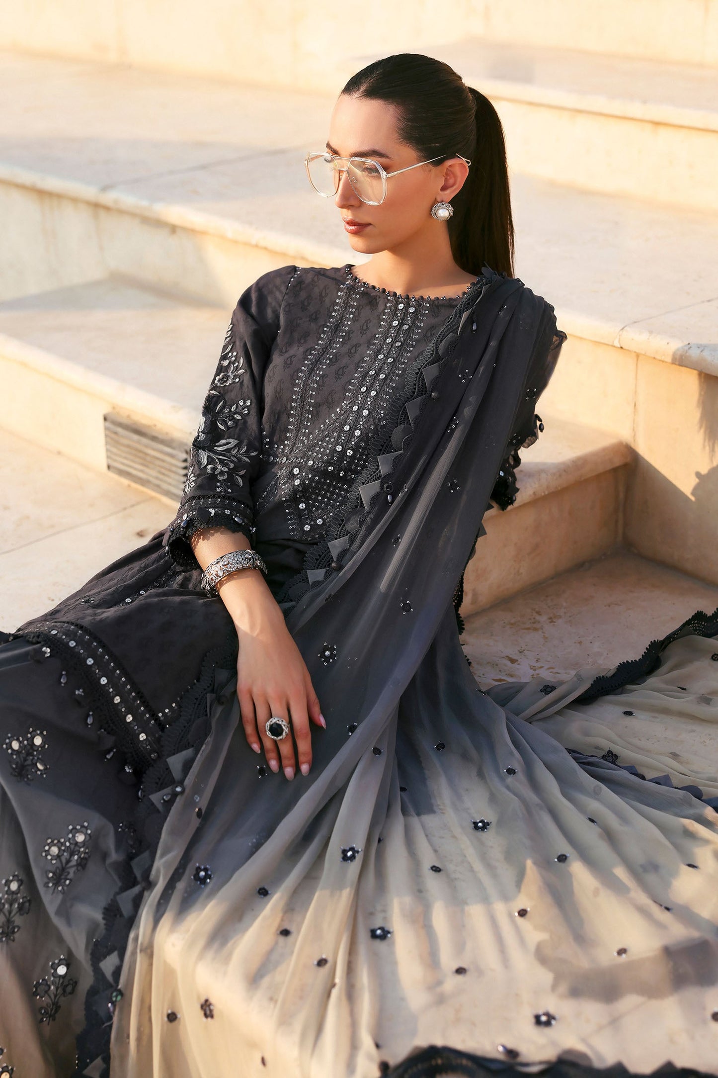 D-2602-B | Maria B | Luxury Lawn Eid Edit Collection Unstitched 2026