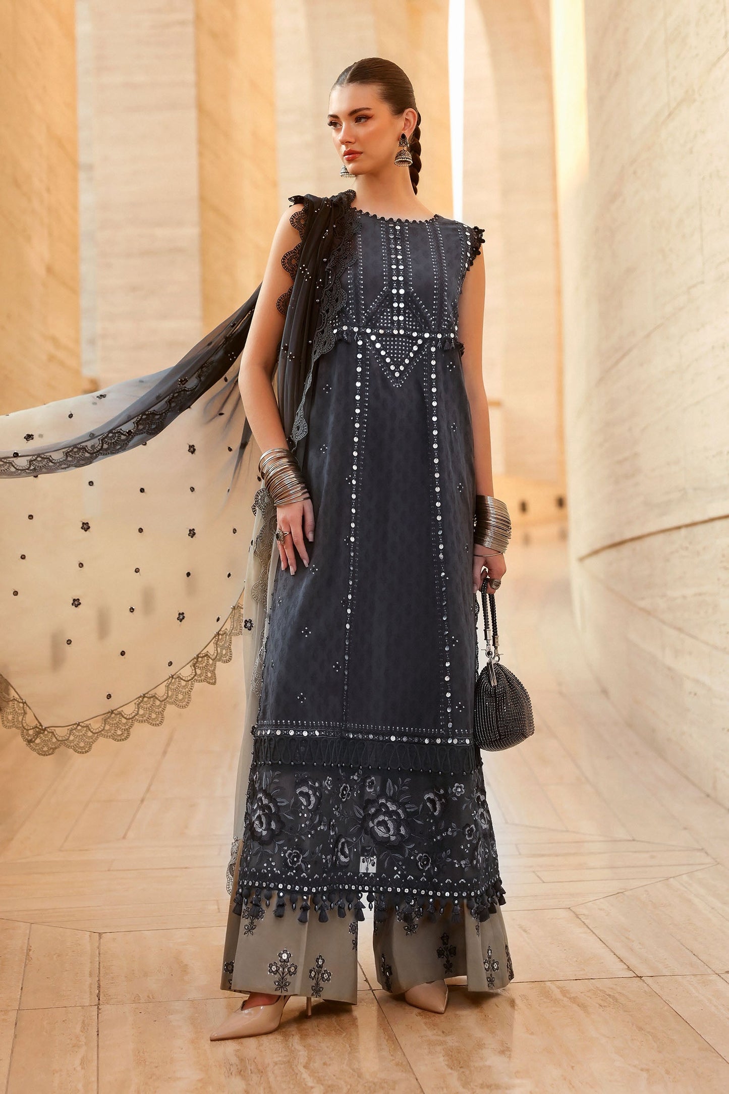 D-2602-B | Maria B | Luxury Lawn Eid Edit Collection Unstitched 2026