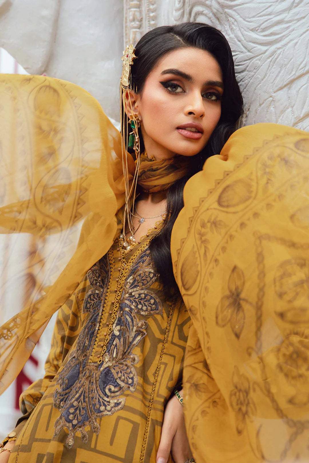 Maria B Mprints Rani Mahal Fall | Design # 3A Unstitched | Collection 2025